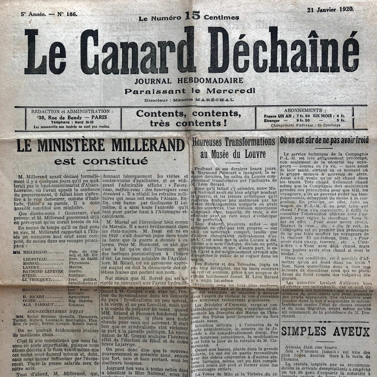 Couac ! | Acheter un Canard | Vente d'Anciens Journaux du Canard Enchaîné. Des Journaux Satiriques de Collection, Historiques & Authentiques de 1916 à 2004 ! | 186 1 rotated