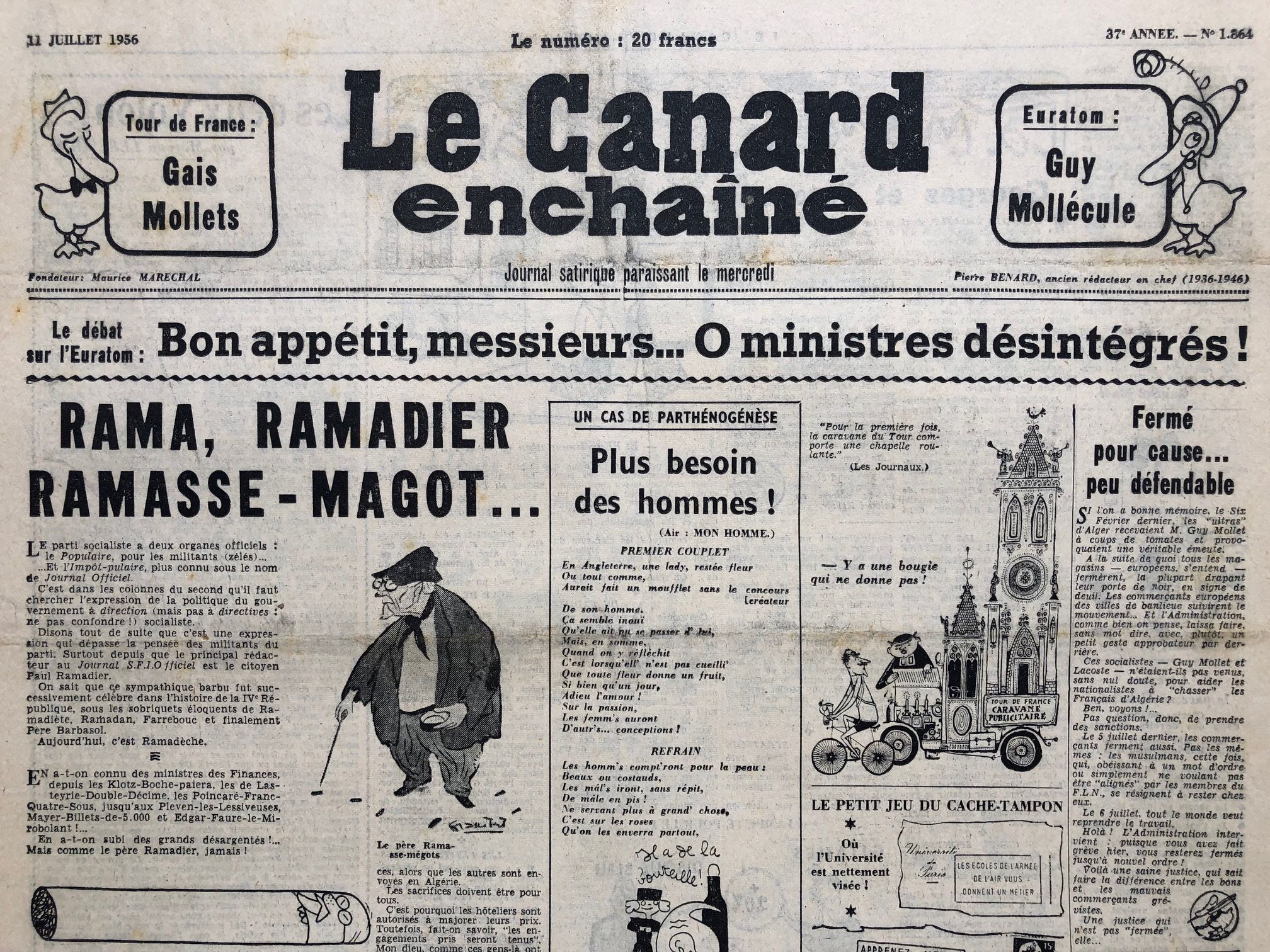 Couac ! | Acheter un Canard | Vente d'Anciens Journaux du Canard Enchaîné. Des Journaux Satiriques de Collection, Historiques & Authentiques de 1916 à 2004 ! | 1864 1