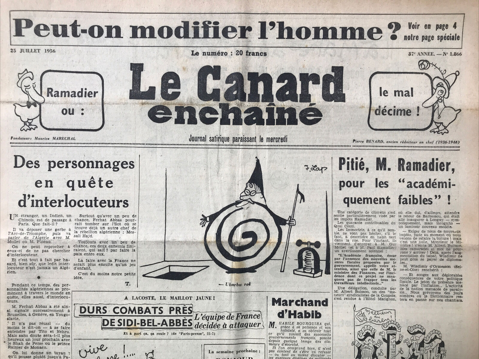 Couac ! | Acheter un Canard | Vente d'Anciens Journaux du Canard Enchaîné. Des Journaux Satiriques de Collection, Historiques & Authentiques de 1916 à 2004 ! | 1866