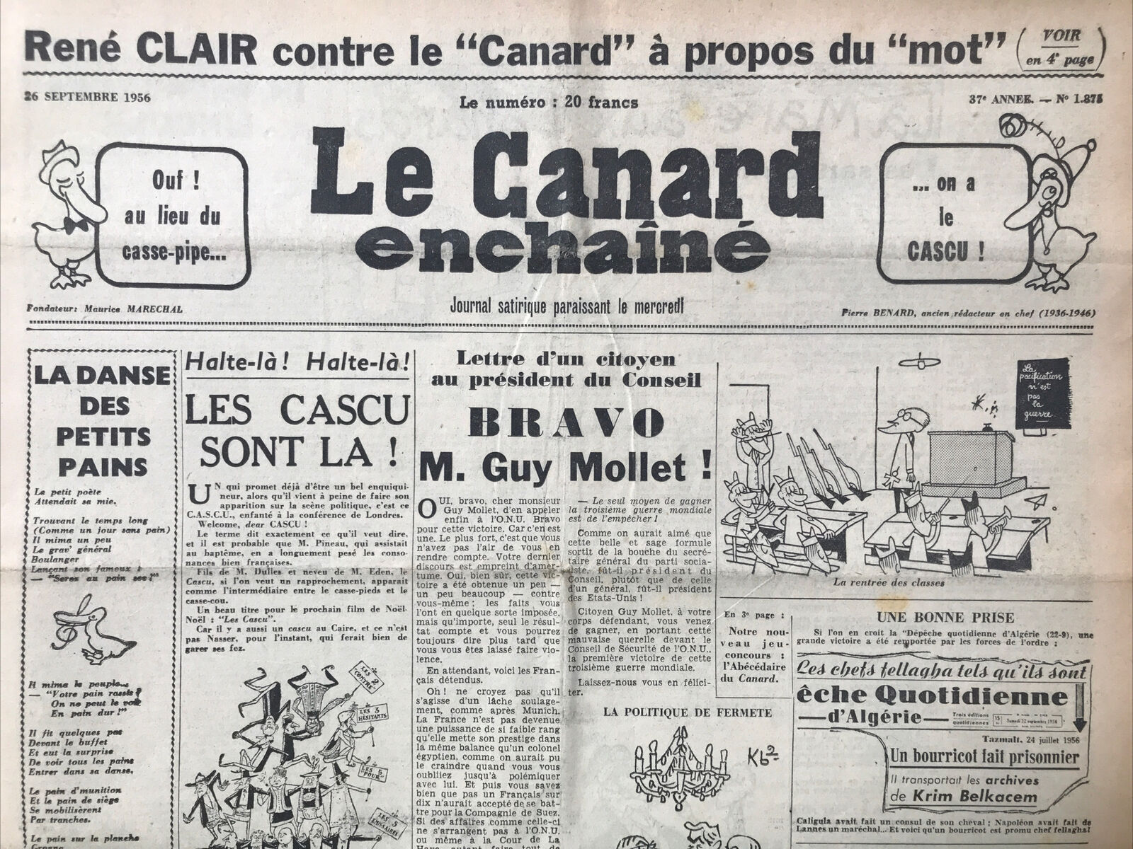 Couac ! | Acheter un Canard | Vente d'Anciens Journaux du Canard Enchaîné. Des Journaux Satiriques de Collection, Historiques & Authentiques de 1916 à 2004 ! | 1875