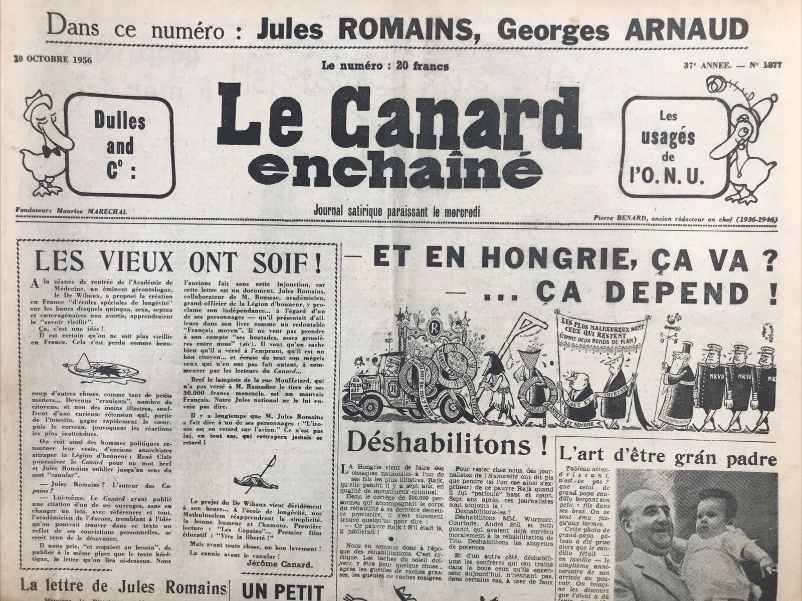 Couac ! | Acheter un Canard | Vente d'Anciens Journaux du Canard Enchaîné. Des Journaux Satiriques de Collection, Historiques & Authentiques de 1916 à 2004 ! | 1877