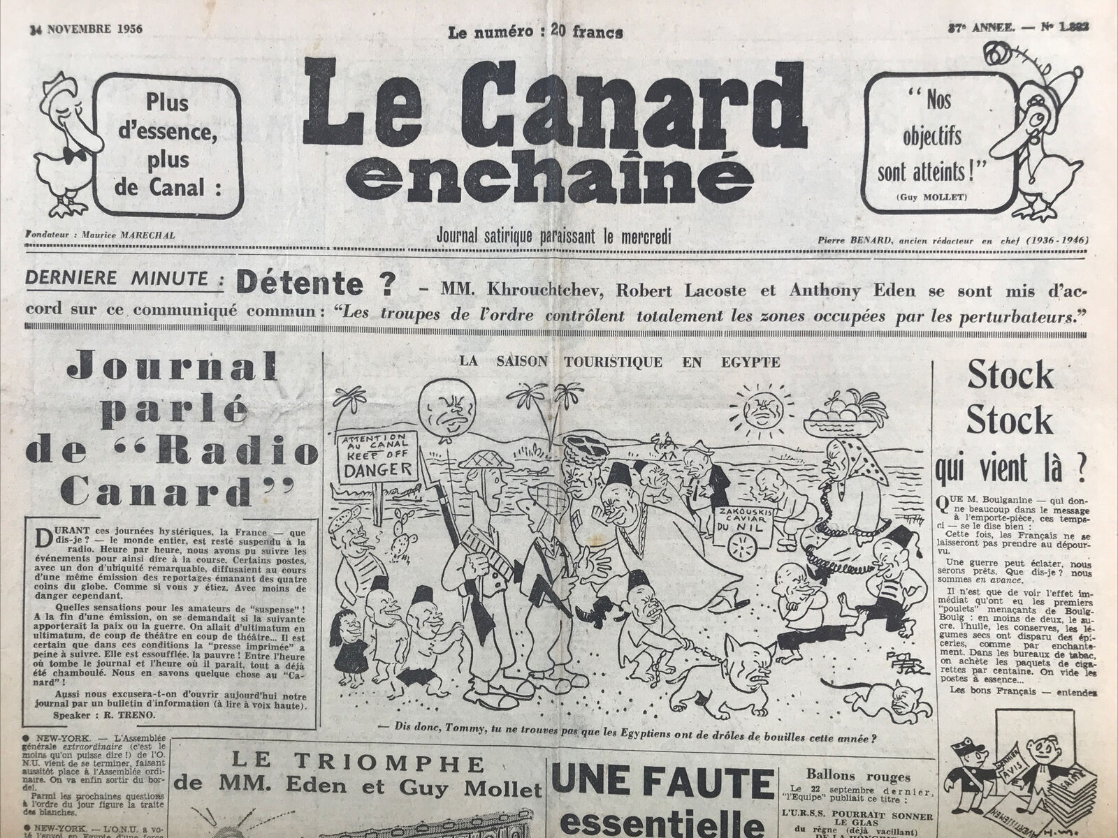 Couac ! | Acheter un Canard | Vente d'Anciens Journaux du Canard Enchaîné. Des Journaux Satiriques de Collection, Historiques & Authentiques de 1916 à 2004 ! | 1882