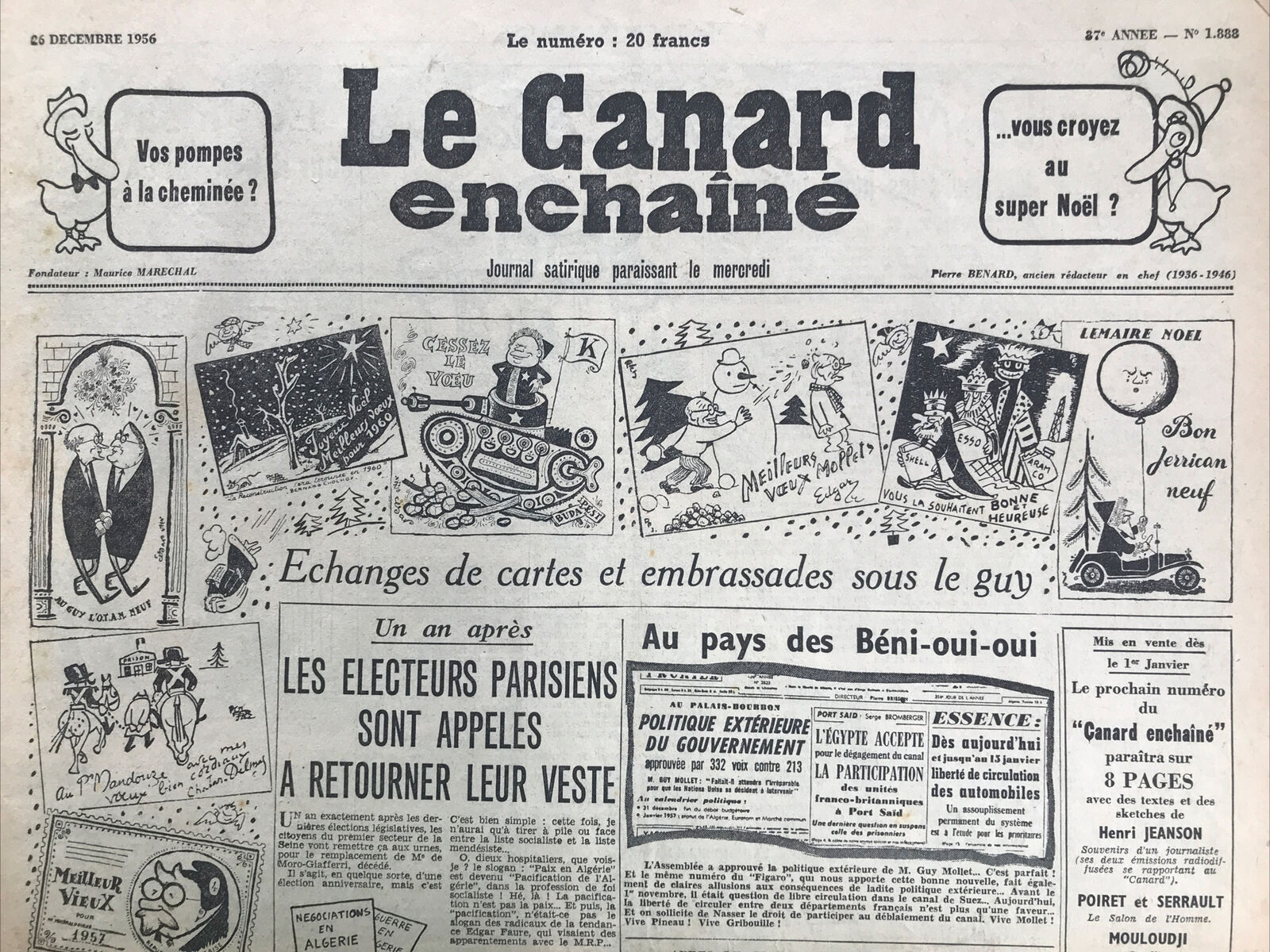 Couac ! | Acheter un Canard | Vente d'Anciens Journaux du Canard Enchaîné. Des Journaux Satiriques de Collection, Historiques & Authentiques de 1916 à 2004 ! | 1888