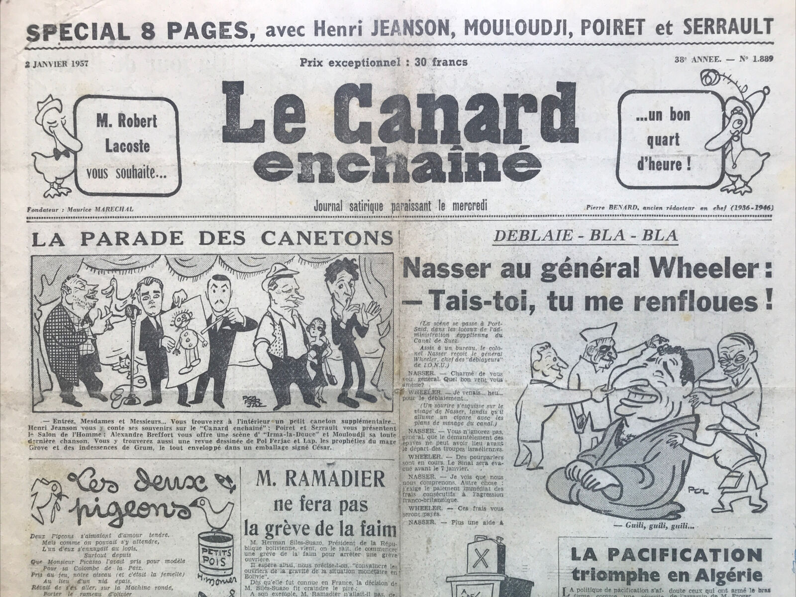 Couac ! | Acheter un Canard | Vente d'Anciens Journaux du Canard Enchaîné. Des Journaux Satiriques de Collection, Historiques & Authentiques de 1916 à 2004 ! | 1889