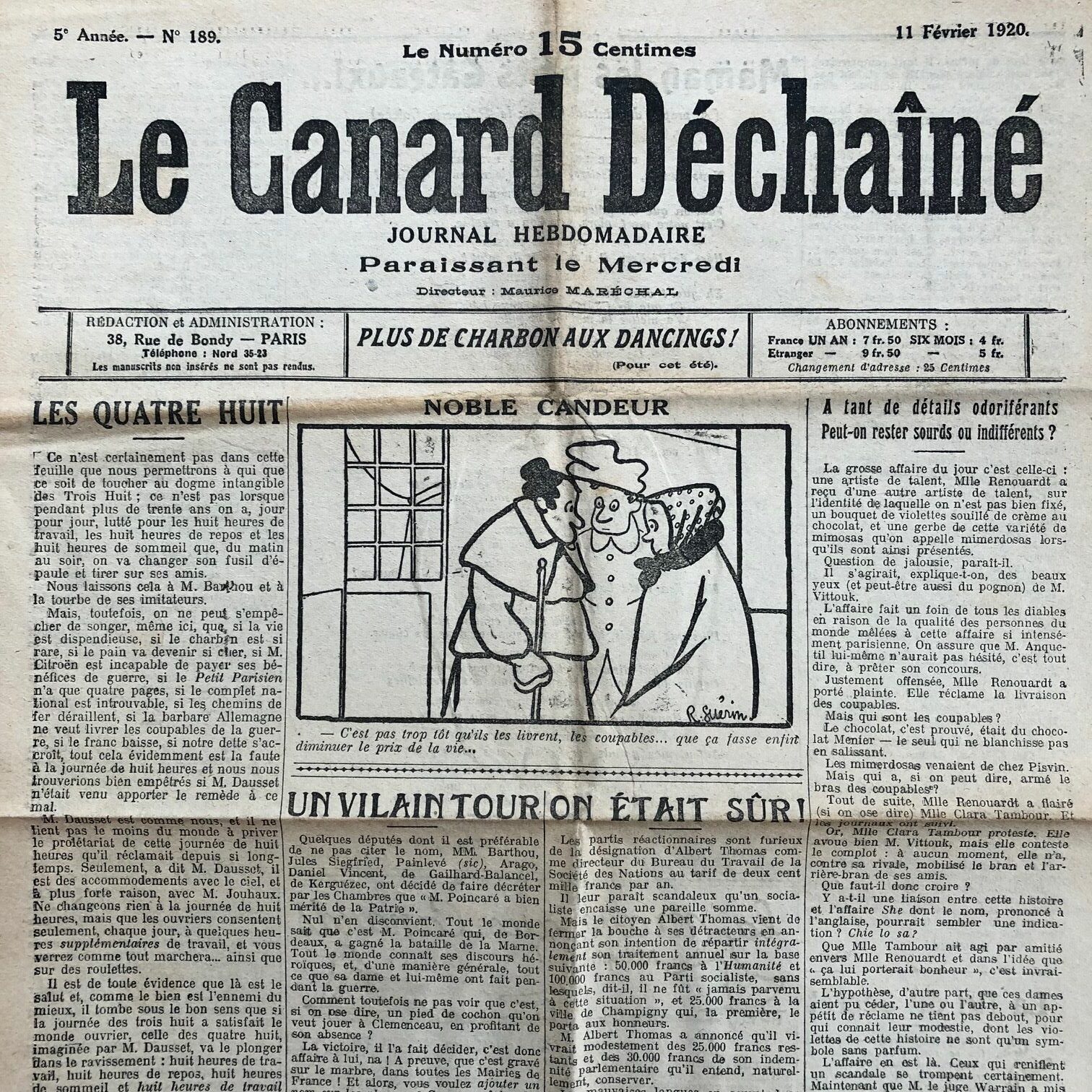 Couac ! | Acheter un Canard | Vente d'Anciens Journaux du Canard Enchaîné. Des Journaux Satiriques de Collection, Historiques & Authentiques de 1916 à 2004 ! | 189 2 rotated