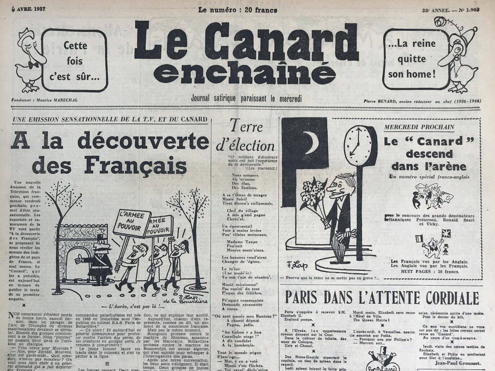 Couac ! | Acheter un Canard | Vente d'Anciens Journaux du Canard Enchaîné. Des Journaux Satiriques de Collection, Historiques & Authentiques de 1916 à 2004 ! | 1902 e1723445855856