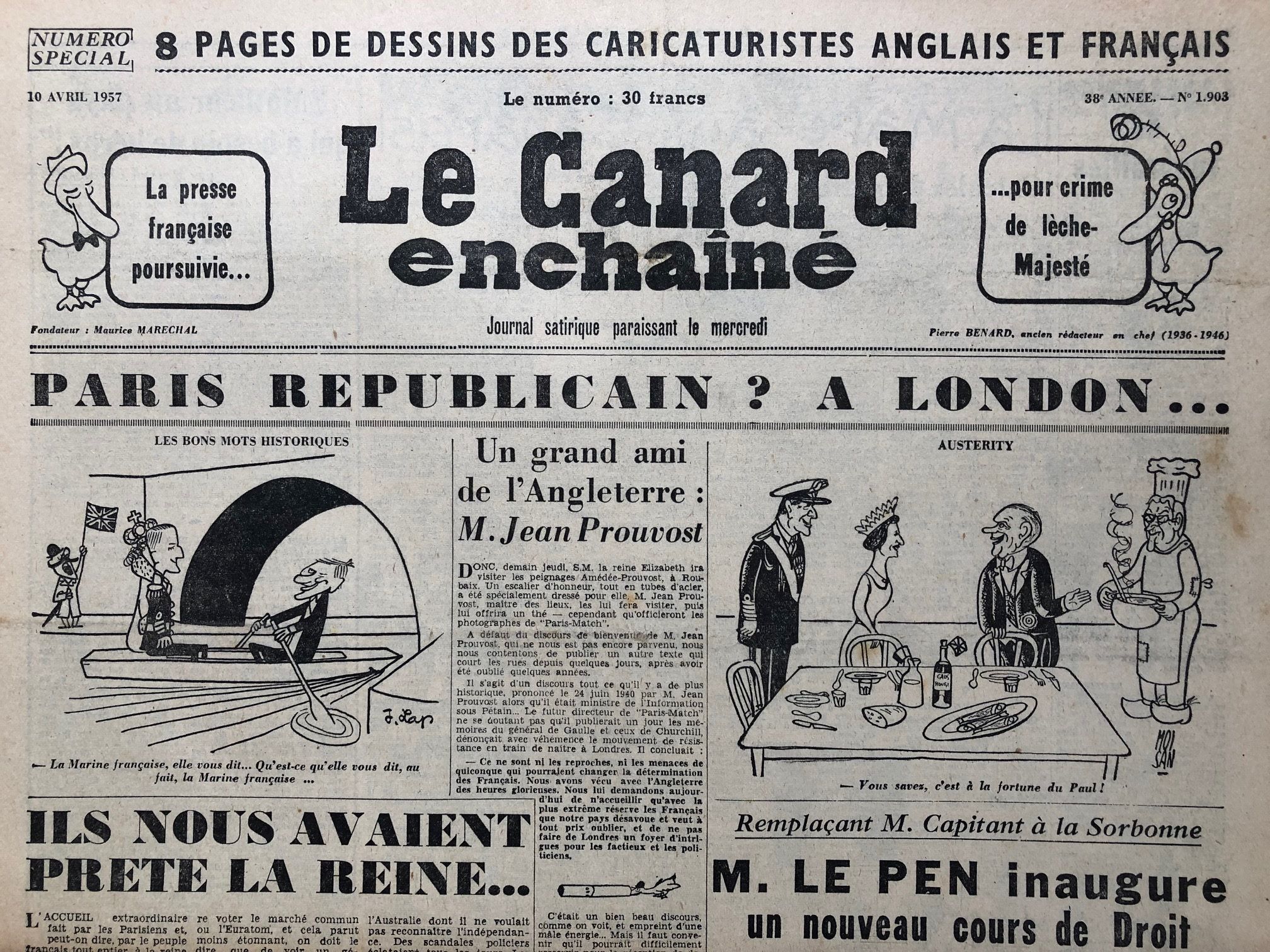 Couac ! | Acheter un Canard | Vente d'Anciens Journaux du Canard Enchaîné. Des Journaux Satiriques de Collection, Historiques & Authentiques de 1916 à 2004 ! | 1903 1