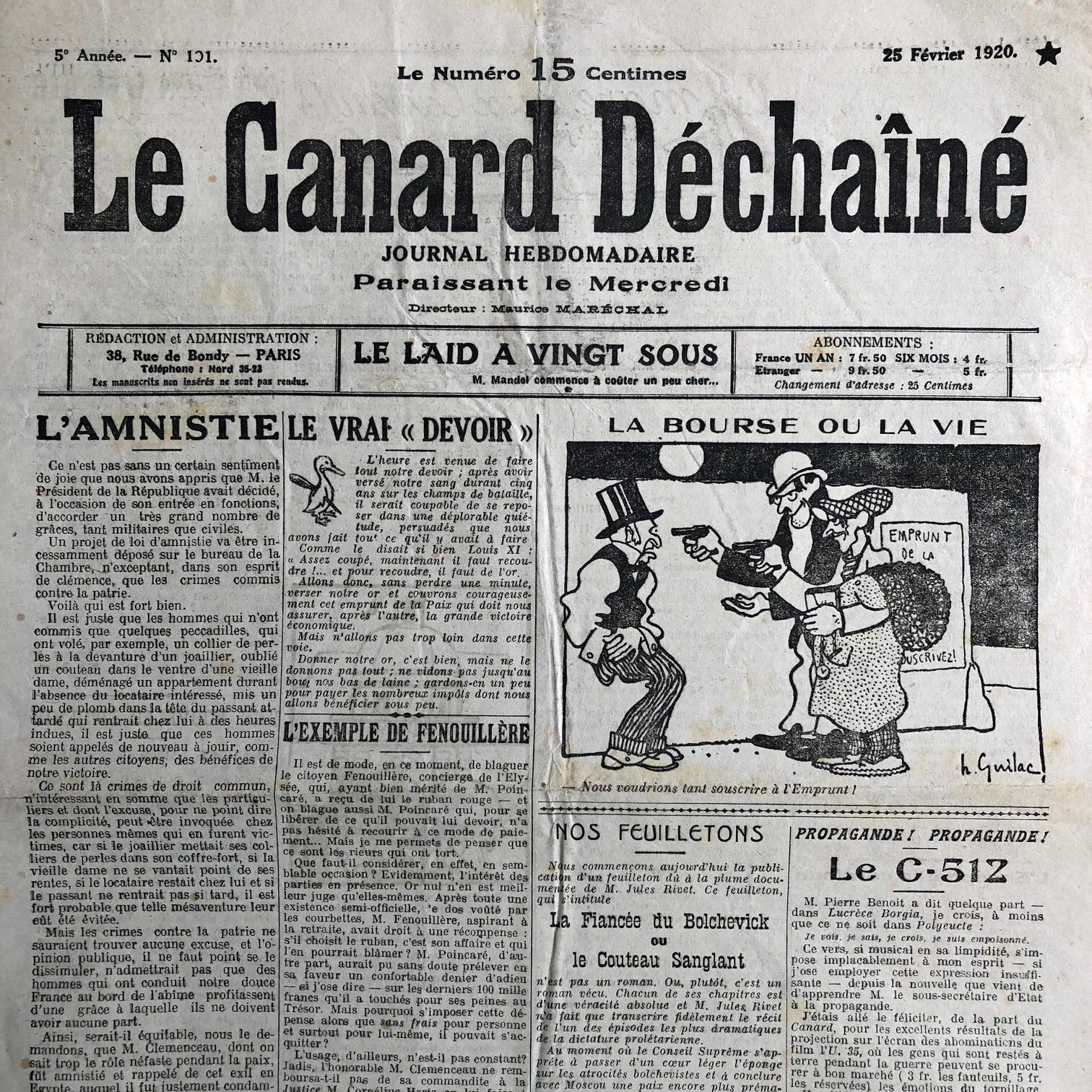 Couac ! | Acheter un Canard | Vente d'Anciens Journaux du Canard Enchaîné. Des Journaux Satiriques de Collection, Historiques & Authentiques de 1916 à 2004 ! | 191 rotated