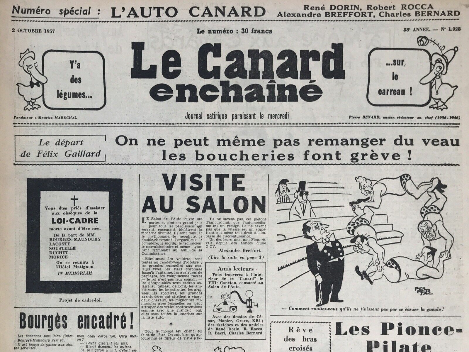 Couac ! | Acheter un Canard | Vente d'Anciens Journaux du Canard Enchaîné. Des Journaux Satiriques de Collection, Historiques & Authentiques de 1916 à 2004 ! | 1928 e1723448089492