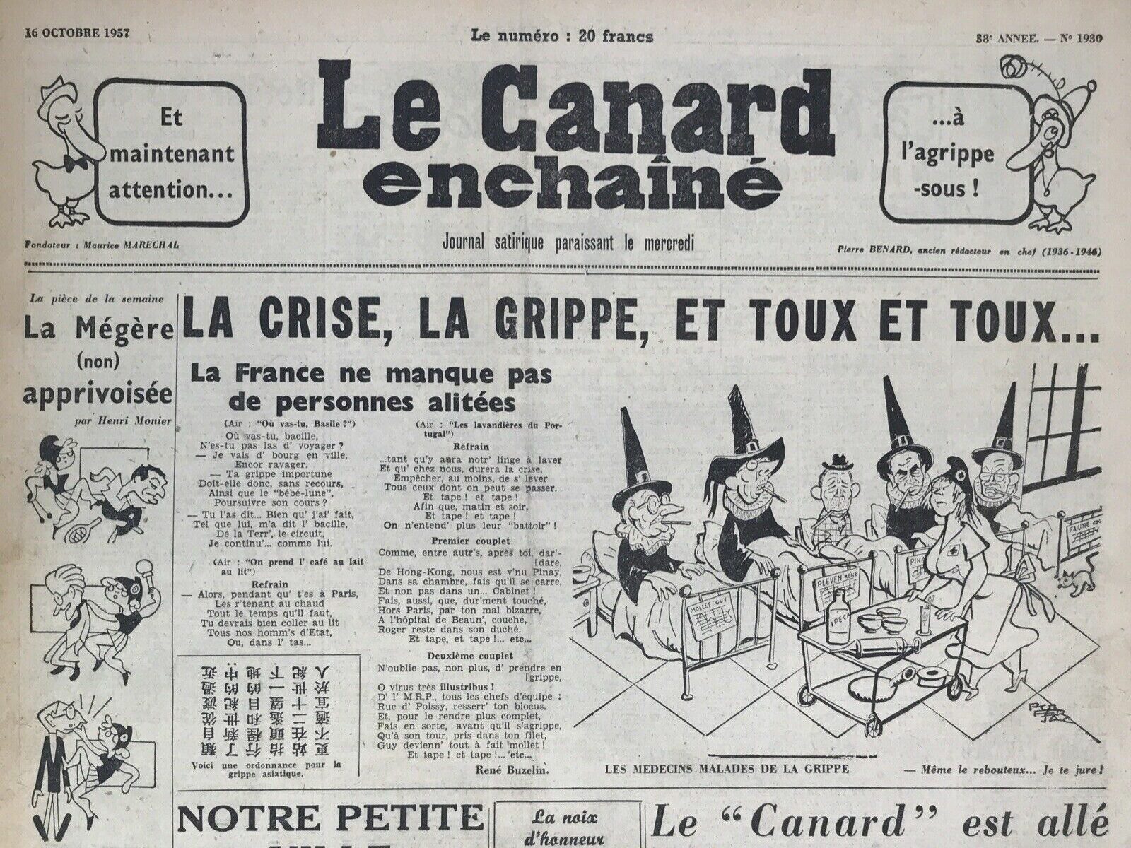 Couac ! | Acheter un Canard | Vente d'Anciens Journaux du Canard Enchaîné. Des Journaux Satiriques de Collection, Historiques & Authentiques de 1916 à 2004 ! | 1930 e1723449482359