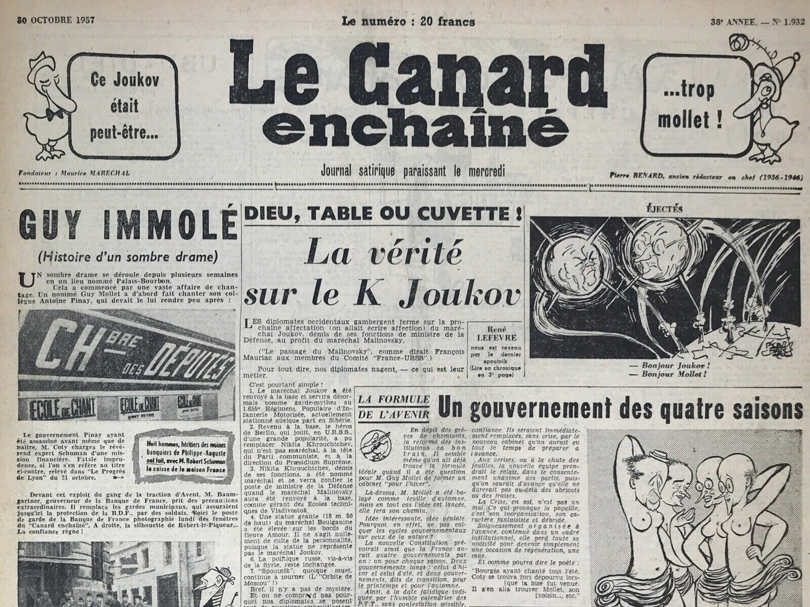 Couac ! | Acheter un Canard | Vente d'Anciens Journaux du Canard Enchaîné. Des Journaux Satiriques de Collection, Historiques & Authentiques de 1916 à 2004 ! | 1932 e1723449588500