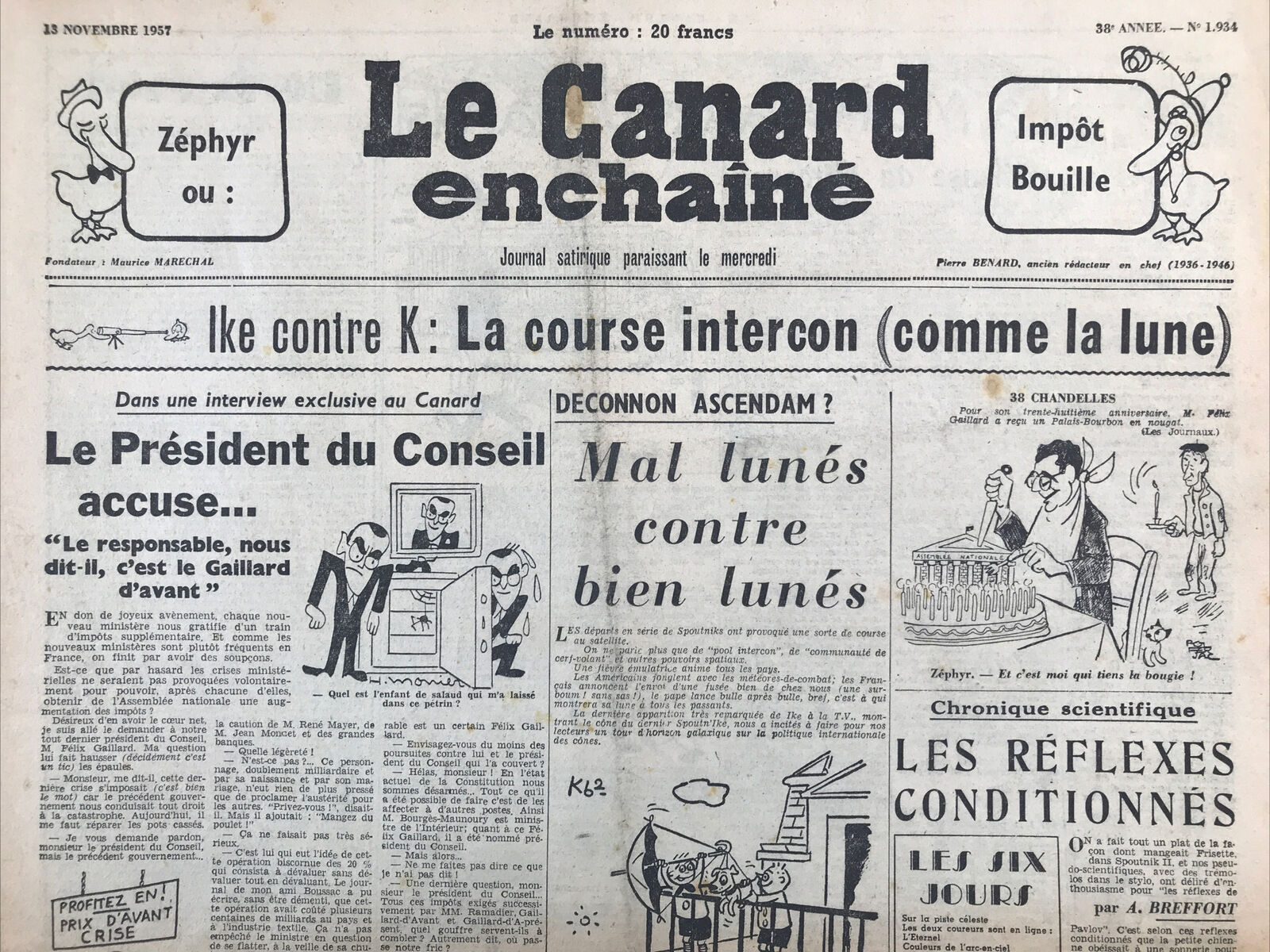 Couac ! | Acheter un Canard | Vente d'Anciens Journaux du Canard Enchaîné. Des Journaux Satiriques de Collection, Historiques & Authentiques de 1916 à 2004 ! | 1934