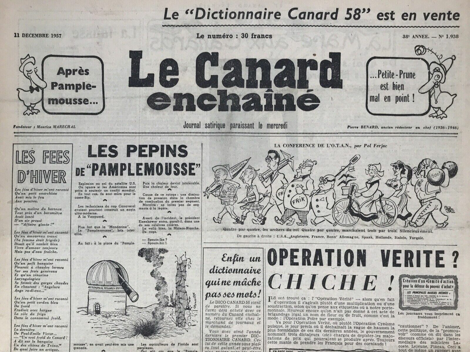 Couac ! | Acheter un Canard | Vente d'Anciens Journaux du Canard Enchaîné. Des Journaux Satiriques de Collection, Historiques & Authentiques de 1916 à 2004 ! | 1938 e1723449274822