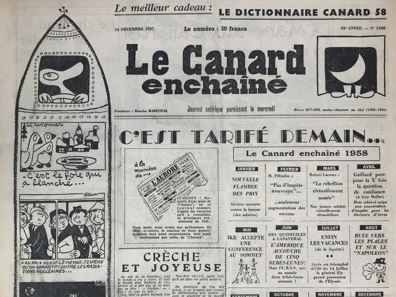 Couac ! | Acheter un Canard | Vente d'Anciens Journaux du Canard Enchaîné. Des Journaux Satiriques de Collection, Historiques & Authentiques de 1916 à 2004 ! | 1940 e1723449386241