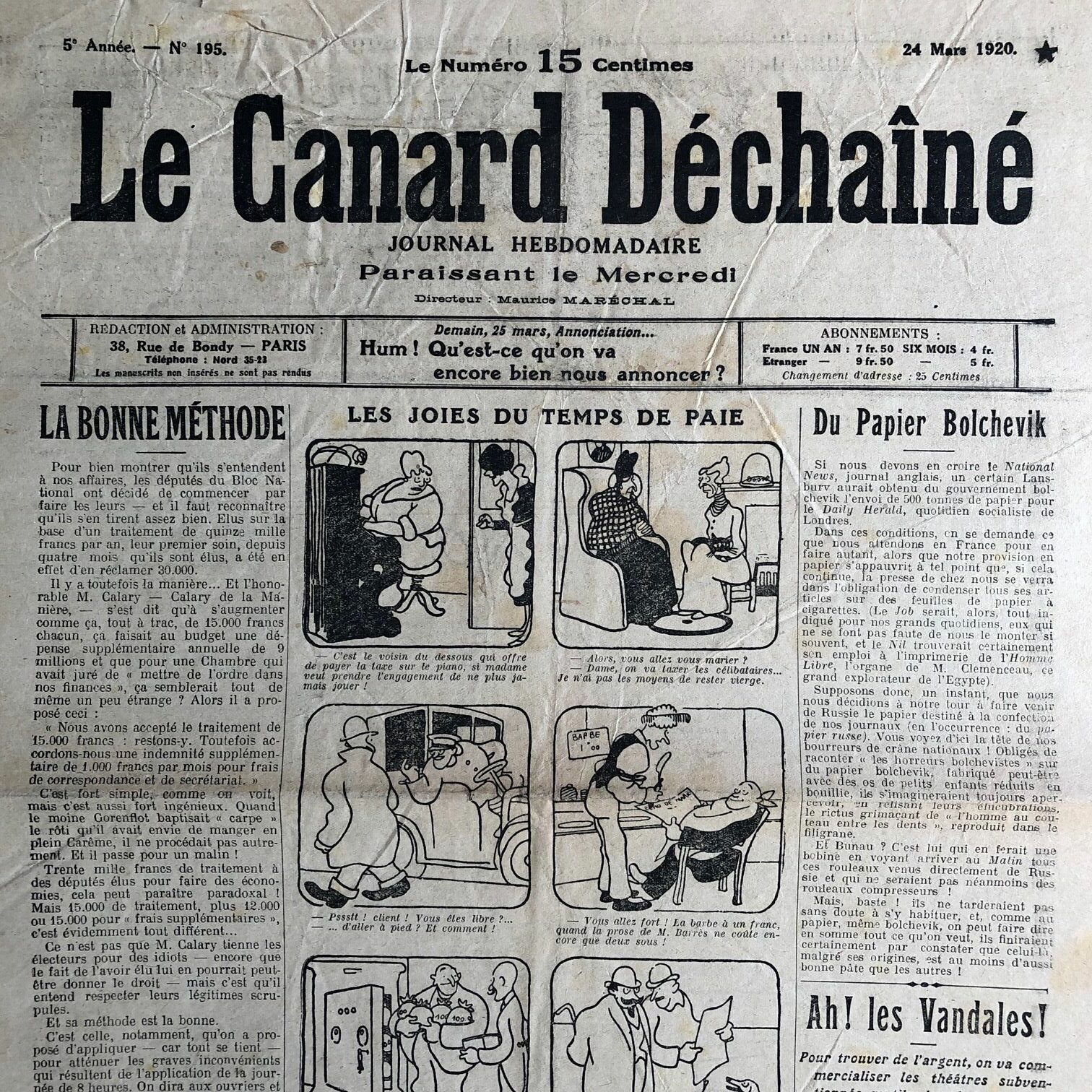 Couac ! | Acheter un Canard | Vente d'Anciens Journaux du Canard Enchaîné. Des Journaux Satiriques de Collection, Historiques & Authentiques de 1916 à 2004 ! | 195 rotated