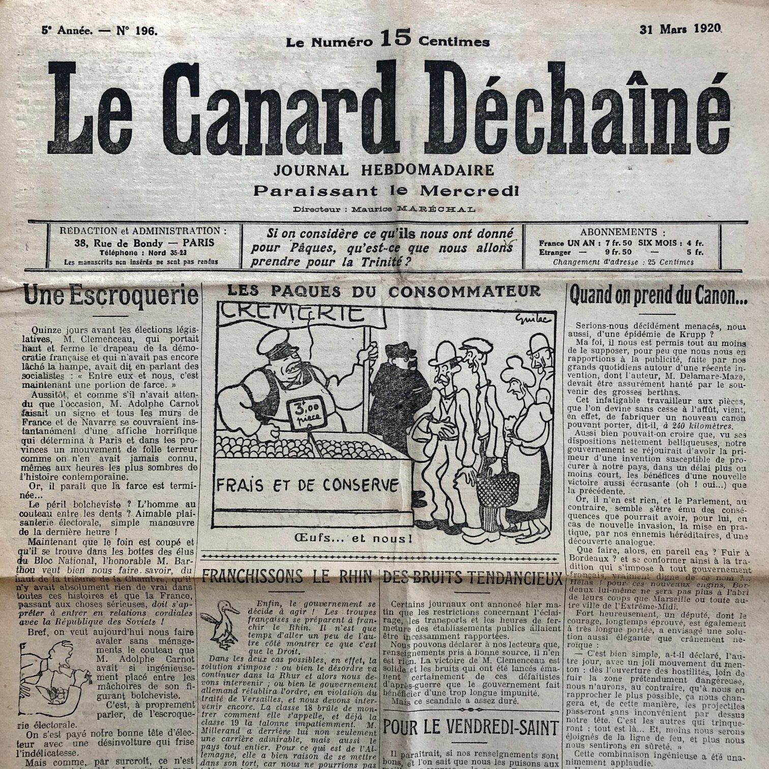 Couac ! | Acheter un Canard | Vente d'Anciens Journaux du Canard Enchaîné. Des Journaux Satiriques de Collection, Historiques & Authentiques de 1916 à 2004 ! | 196 2 rotated