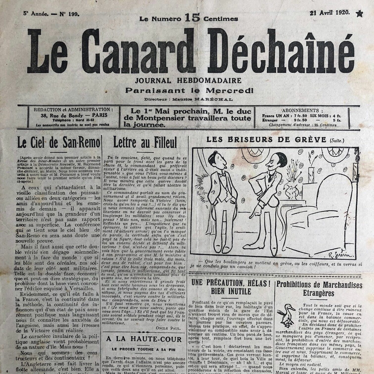 Couac ! | Acheter un Canard | Vente d'Anciens Journaux du Canard Enchaîné. Des Journaux Satiriques de Collection, Historiques & Authentiques de 1916 à 2004 ! | 199 rotated