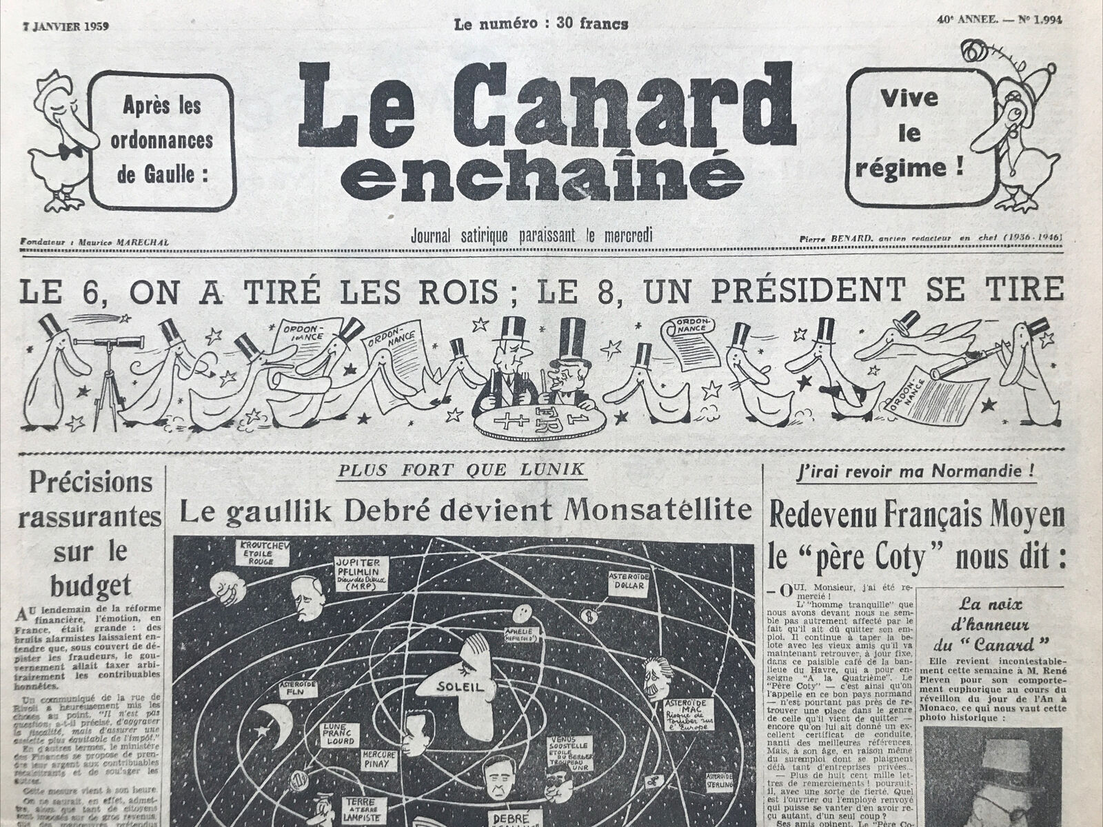 Couac ! | Acheter un Canard | Vente d'Anciens Journaux du Canard Enchaîné. Des Journaux Satiriques de Collection, Historiques & Authentiques de 1916 à 2004 ! | 1994