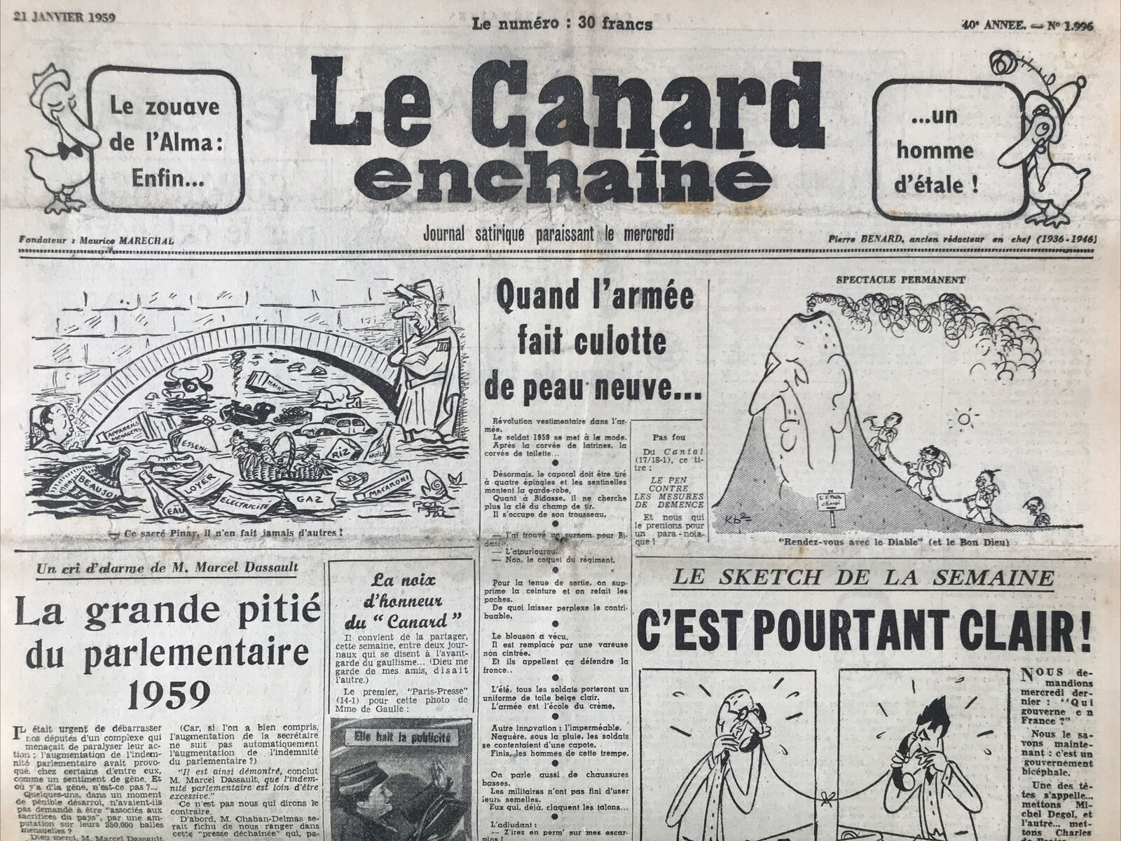 Couac ! | Acheter un Canard | Vente d'Anciens Journaux du Canard Enchaîné. Des Journaux Satiriques de Collection, Historiques & Authentiques de 1916 à 2004 ! | 1996