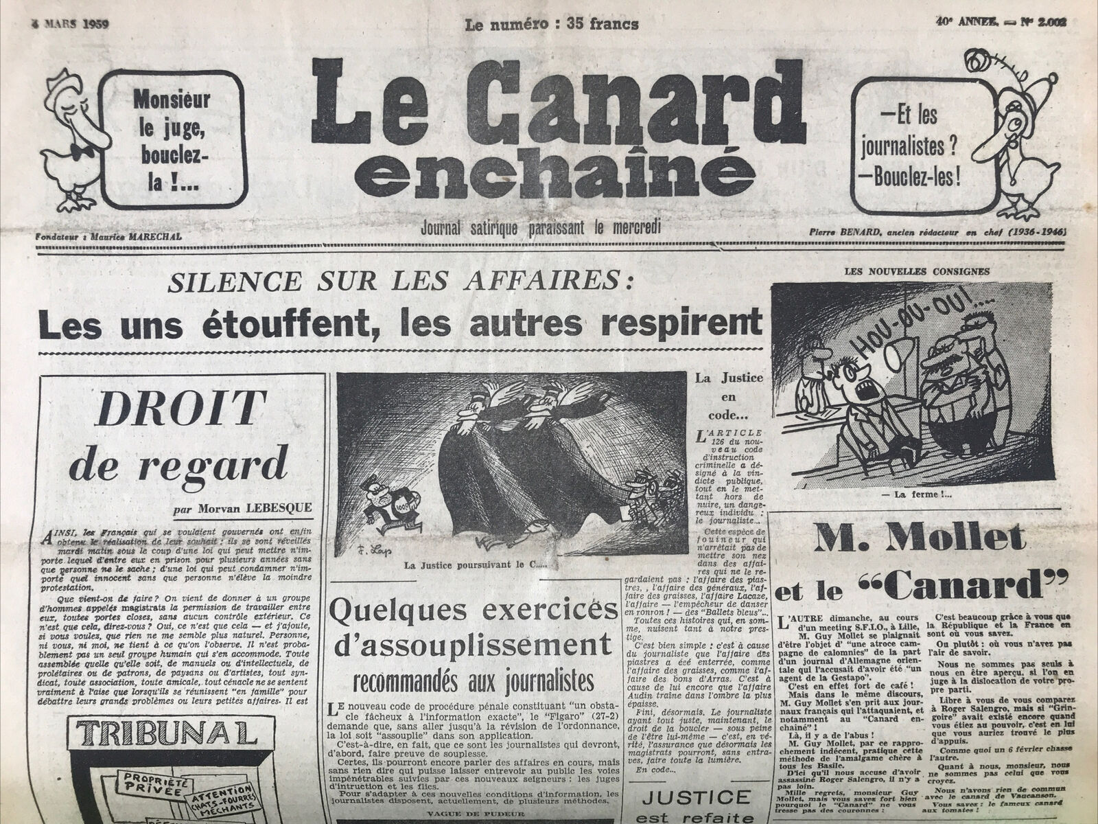 Couac ! | Acheter un Canard | Vente d'Anciens Journaux du Canard Enchaîné. Des Journaux Satiriques de Collection, Historiques & Authentiques de 1916 à 2004 ! | 2002