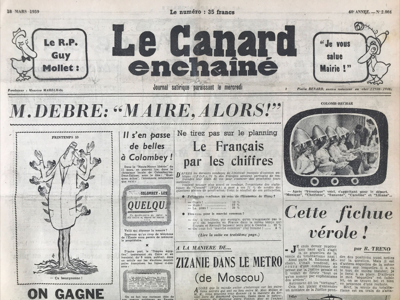 Couac ! | Acheter un Canard | Vente d'Anciens Journaux du Canard Enchaîné. Des Journaux Satiriques de Collection, Historiques & Authentiques de 1916 à 2004 ! | 2004