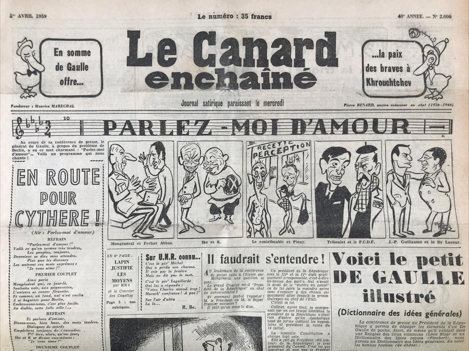 Couac ! | Acheter un Canard | Vente d'Anciens Journaux du Canard Enchaîné. Des Journaux Satiriques de Collection, Historiques & Authentiques de 1916 à 2004 ! | 2006