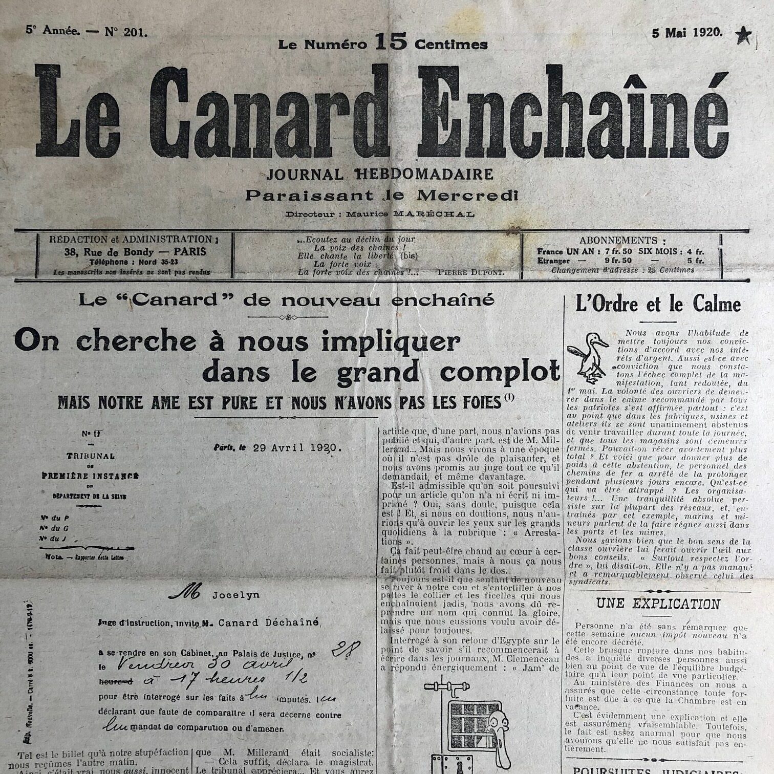 Couac ! | Acheter un Canard | Vente d'Anciens Journaux du Canard Enchaîné. Des Journaux Satiriques de Collection, Historiques & Authentiques de 1916 à 2004 ! | 201 rotated