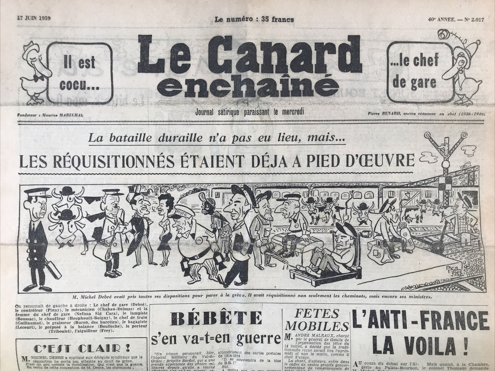 Couac ! | Acheter un Canard | Vente d'Anciens Journaux du Canard Enchaîné. Des Journaux Satiriques de Collection, Historiques & Authentiques de 1916 à 2004 ! | 2017