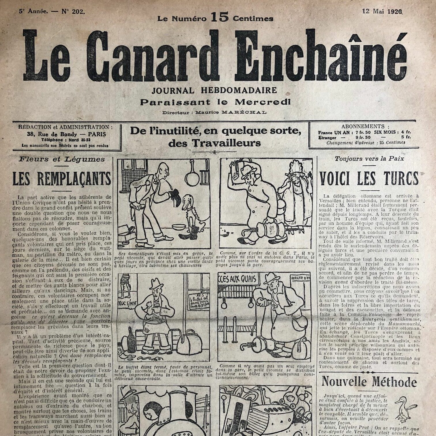 Couac ! | Acheter un Canard | Vente d'Anciens Journaux du Canard Enchaîné. Des Journaux Satiriques de Collection, Historiques & Authentiques de 1916 à 2004 ! | 202 rotated