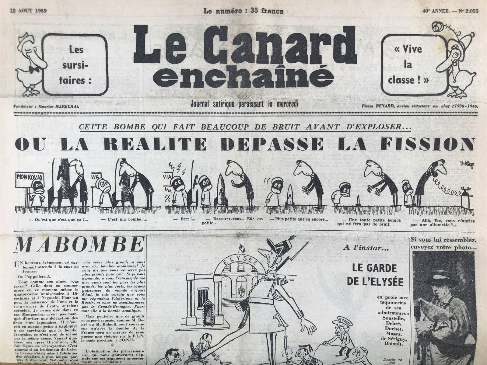 Couac ! | Acheter un Canard | Vente d'Anciens Journaux du Canard Enchaîné. Des Journaux Satiriques de Collection, Historiques & Authentiques de 1916 à 2004 ! | 2025