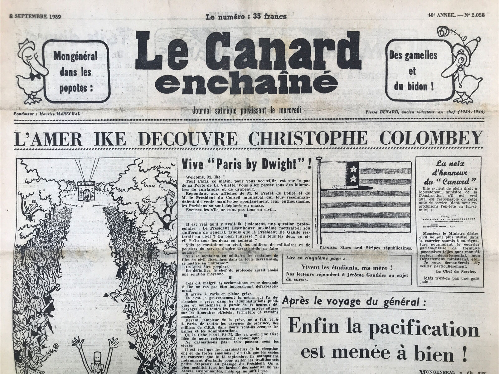 Couac ! | Acheter un Canard | Vente d'Anciens Journaux du Canard Enchaîné. Des Journaux Satiriques de Collection, Historiques & Authentiques de 1916 à 2004 ! | 2028