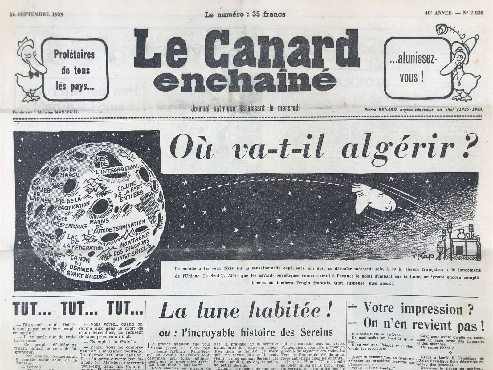 Couac ! | Acheter un Canard | Vente d'Anciens Journaux du Canard Enchaîné. Des Journaux Satiriques de Collection, Historiques & Authentiques de 1916 à 2004 ! | 2030