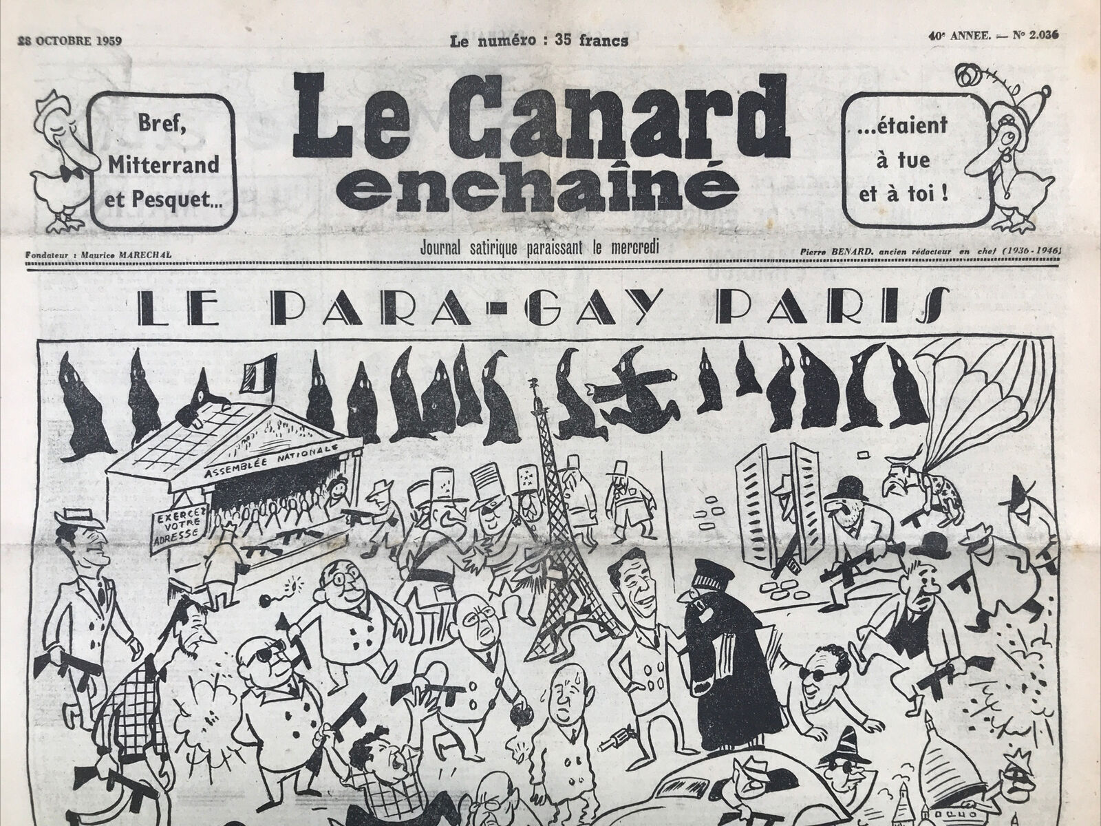 Couac ! | Acheter un Canard | Vente d'Anciens Journaux du Canard Enchaîné. Des Journaux Satiriques de Collection, Historiques & Authentiques de 1916 à 2004 ! | 2036