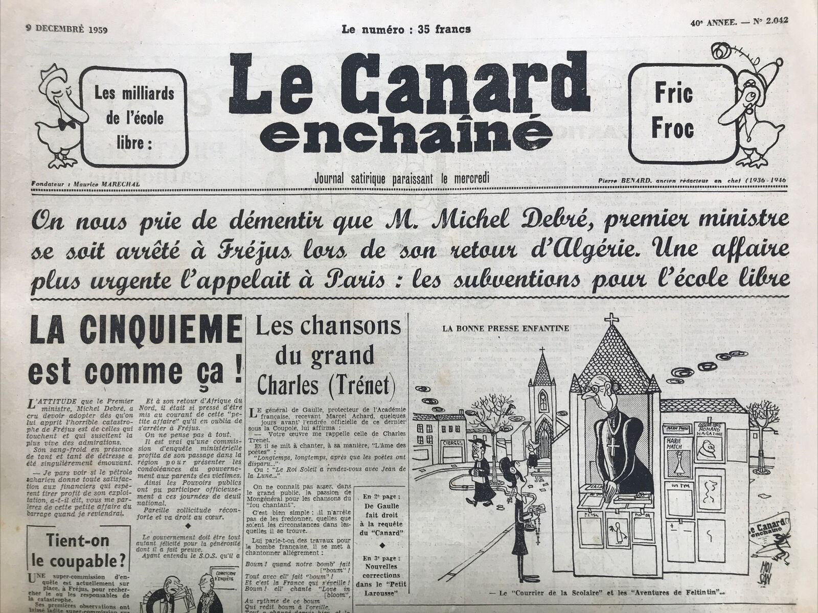 Couac ! | Acheter un Canard | Vente d'Anciens Journaux du Canard Enchaîné. Des Journaux Satiriques de Collection, Historiques & Authentiques de 1916 à 2004 ! | 2042