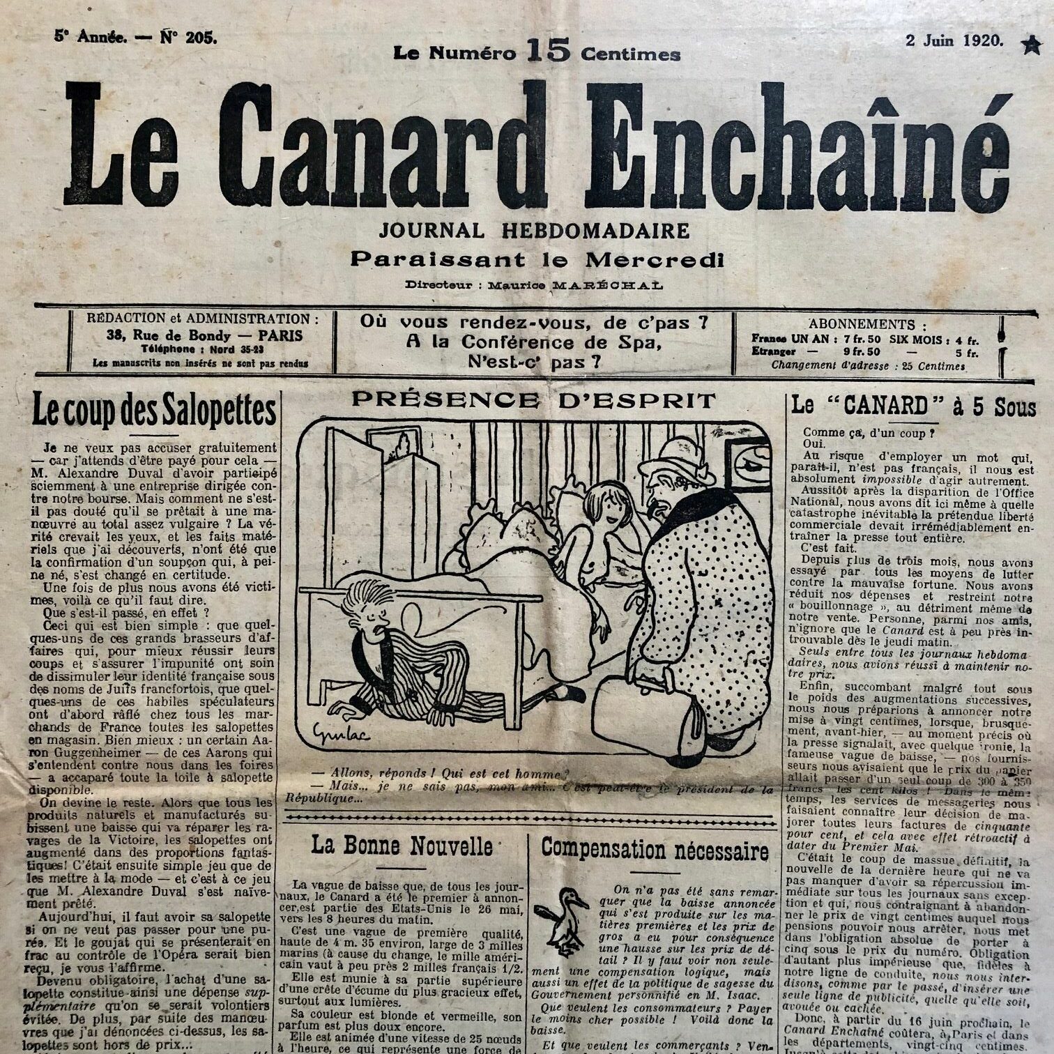 Couac ! | Acheter un Canard | Vente d'Anciens Journaux du Canard Enchaîné. Des Journaux Satiriques de Collection, Historiques & Authentiques de 1916 à 2004 ! | 205 rotated