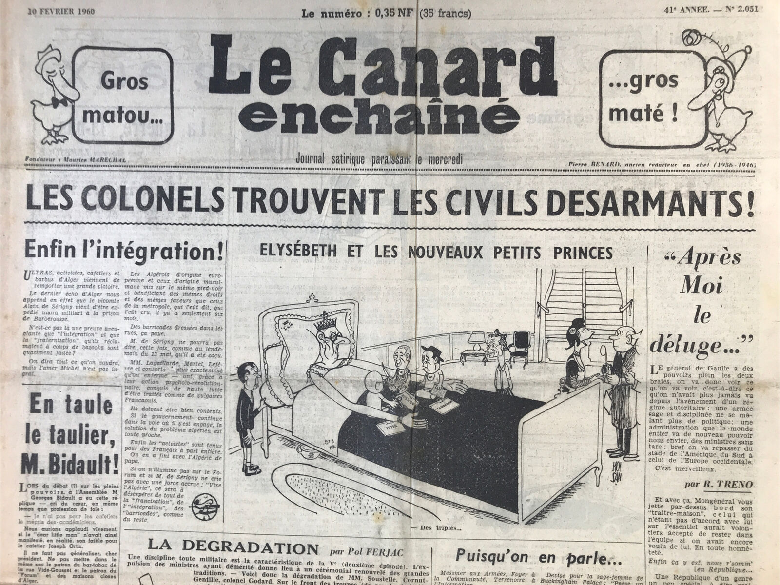 Couac ! | Acheter un Canard | Vente d'Anciens Journaux du Canard Enchaîné. Des Journaux Satiriques de Collection, Historiques & Authentiques de 1916 à 2004 ! | 2051