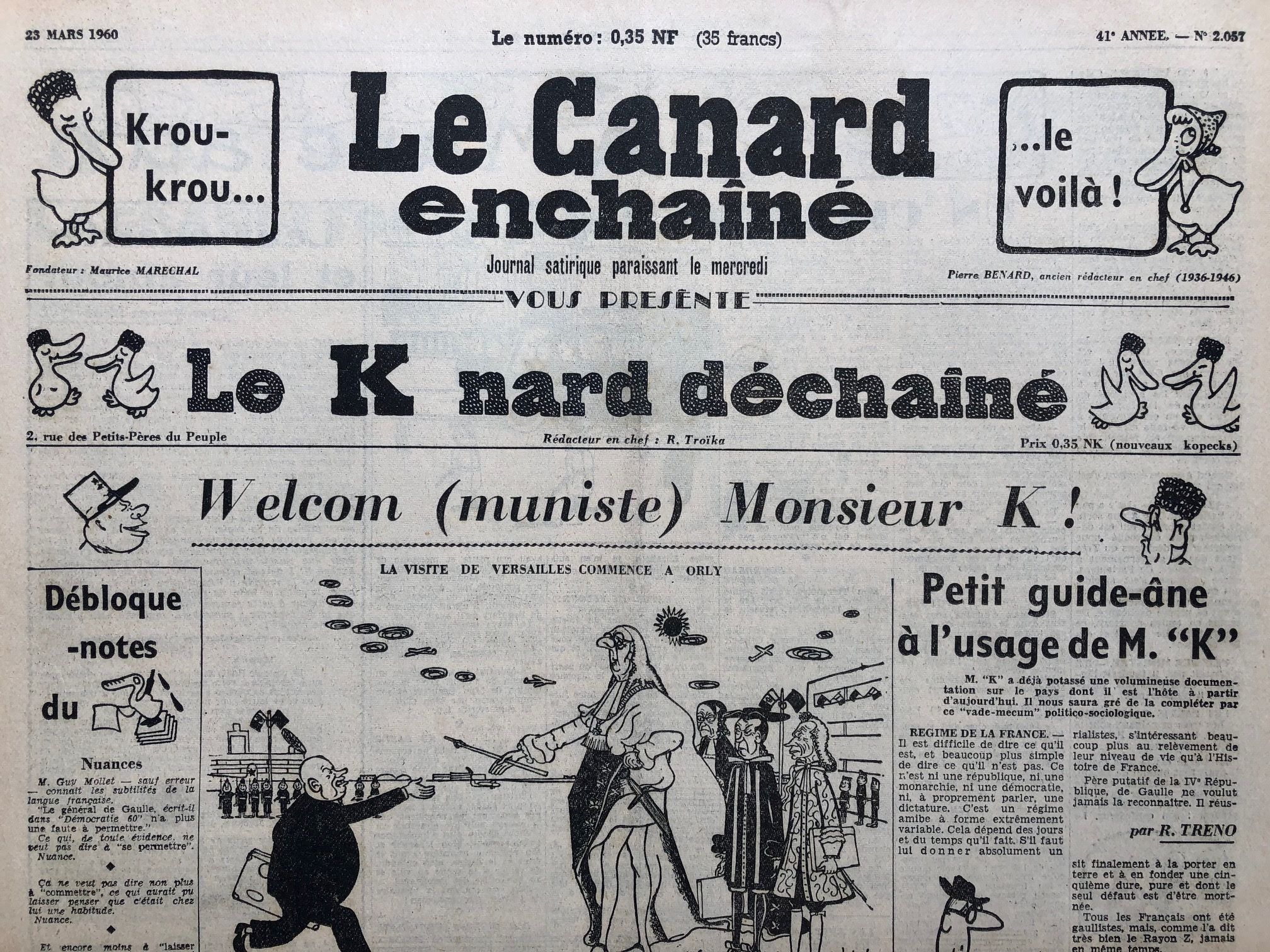 Couac ! | Acheter un Canard | Vente d'Anciens Journaux du Canard Enchaîné. Des Journaux Satiriques de Collection, Historiques & Authentiques de 1916 à 2004 ! | 2057 1