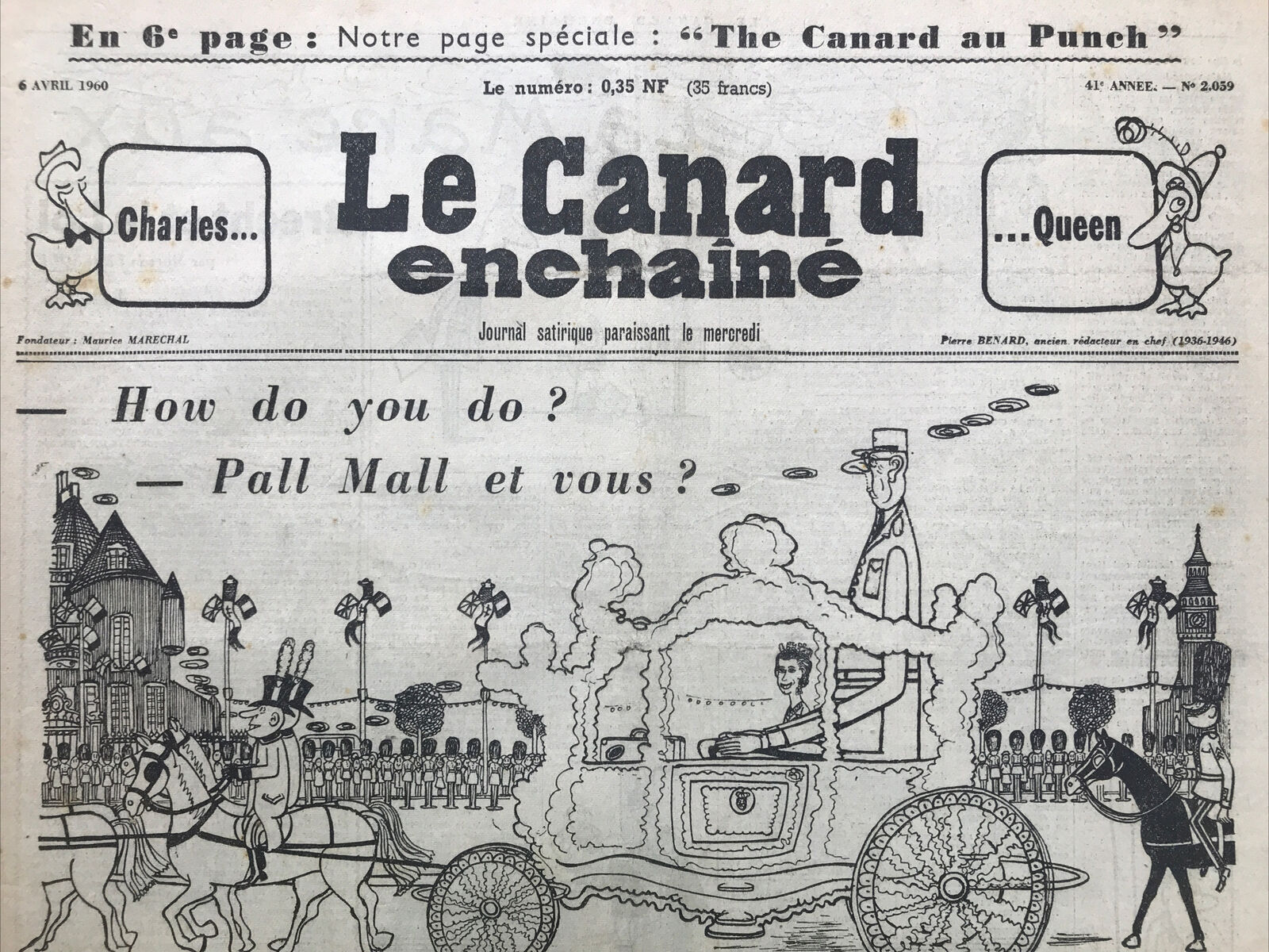 Couac ! | Acheter un Canard | Vente d'Anciens Journaux du Canard Enchaîné. Des Journaux Satiriques de Collection, Historiques & Authentiques de 1916 à 2004 ! | 2059