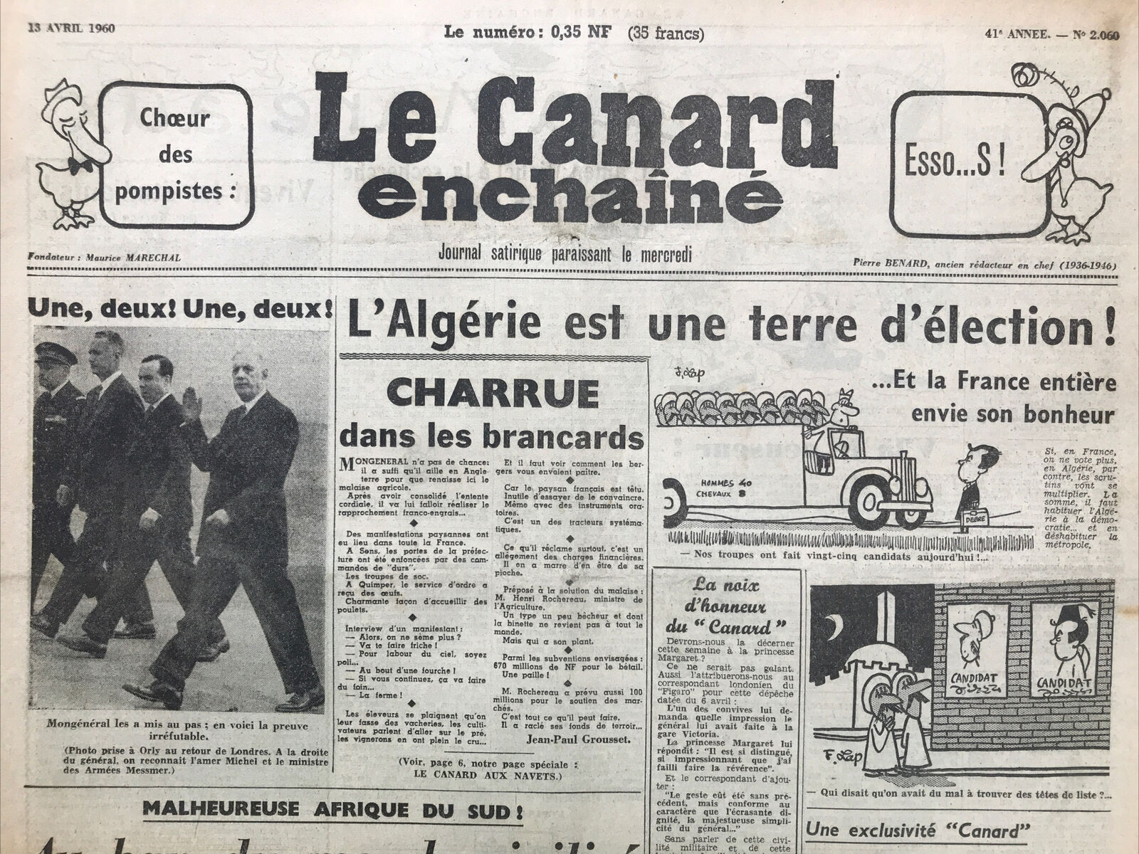 Couac ! | Acheter un Canard | Vente d'Anciens Journaux du Canard Enchaîné. Des Journaux Satiriques de Collection, Historiques & Authentiques de 1916 à 2004 ! | 2060