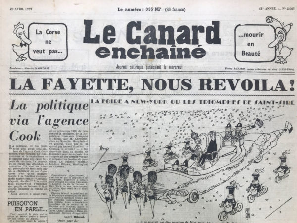 Couac ! | N° 2061 du Canard Enchaîné - 20 Avril 1960 | Nos Exemplaires du Canard Enchaîné sont archivés dans de bonnes conditions de conservation (obscurité, hygrométrie maitrisée et faible température), ce qui s'avère indispensable pour des journaux anciens. | 2061