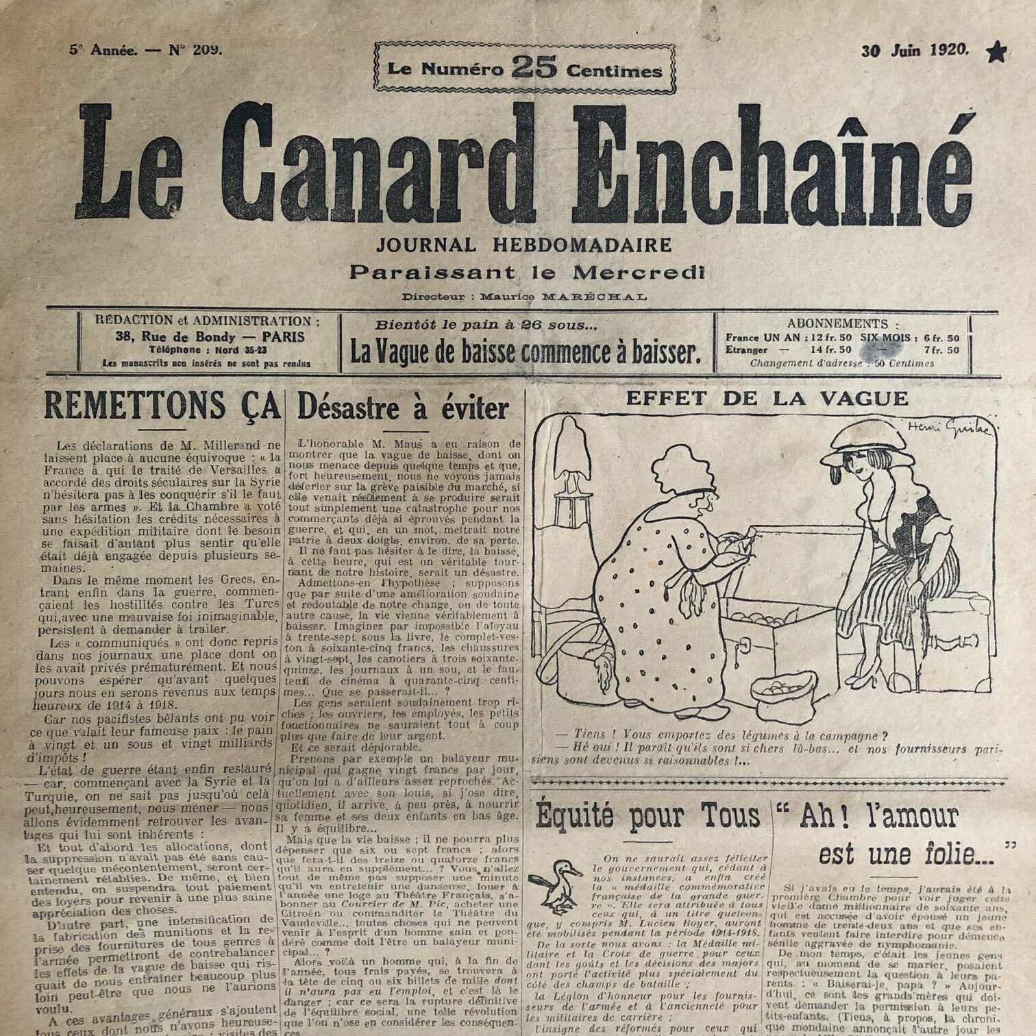 Couac ! | Acheter un Canard | Vente d'Anciens Journaux du Canard Enchaîné. Des Journaux Satiriques de Collection, Historiques & Authentiques de 1916 à 2004 ! | 209 rotated