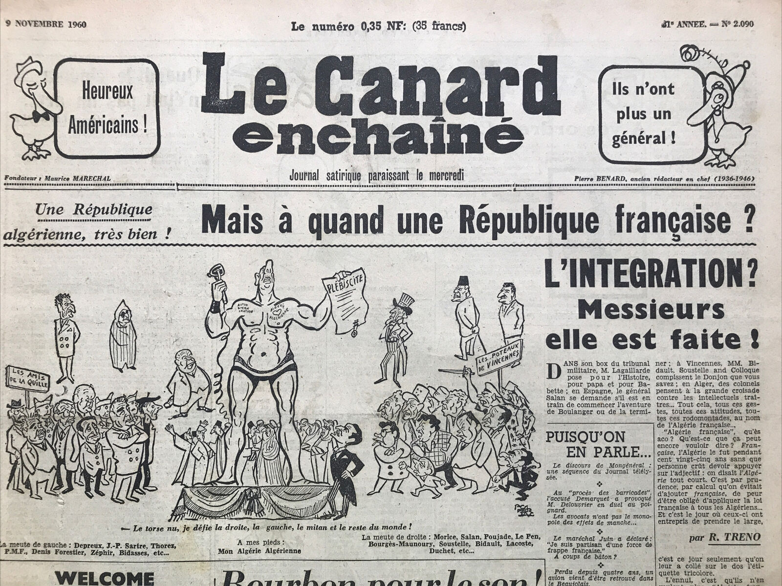 Couac ! | Acheter un Canard | Vente d'Anciens Journaux du Canard Enchaîné. Des Journaux Satiriques de Collection, Historiques & Authentiques de 1916 à 2004 ! | 2090