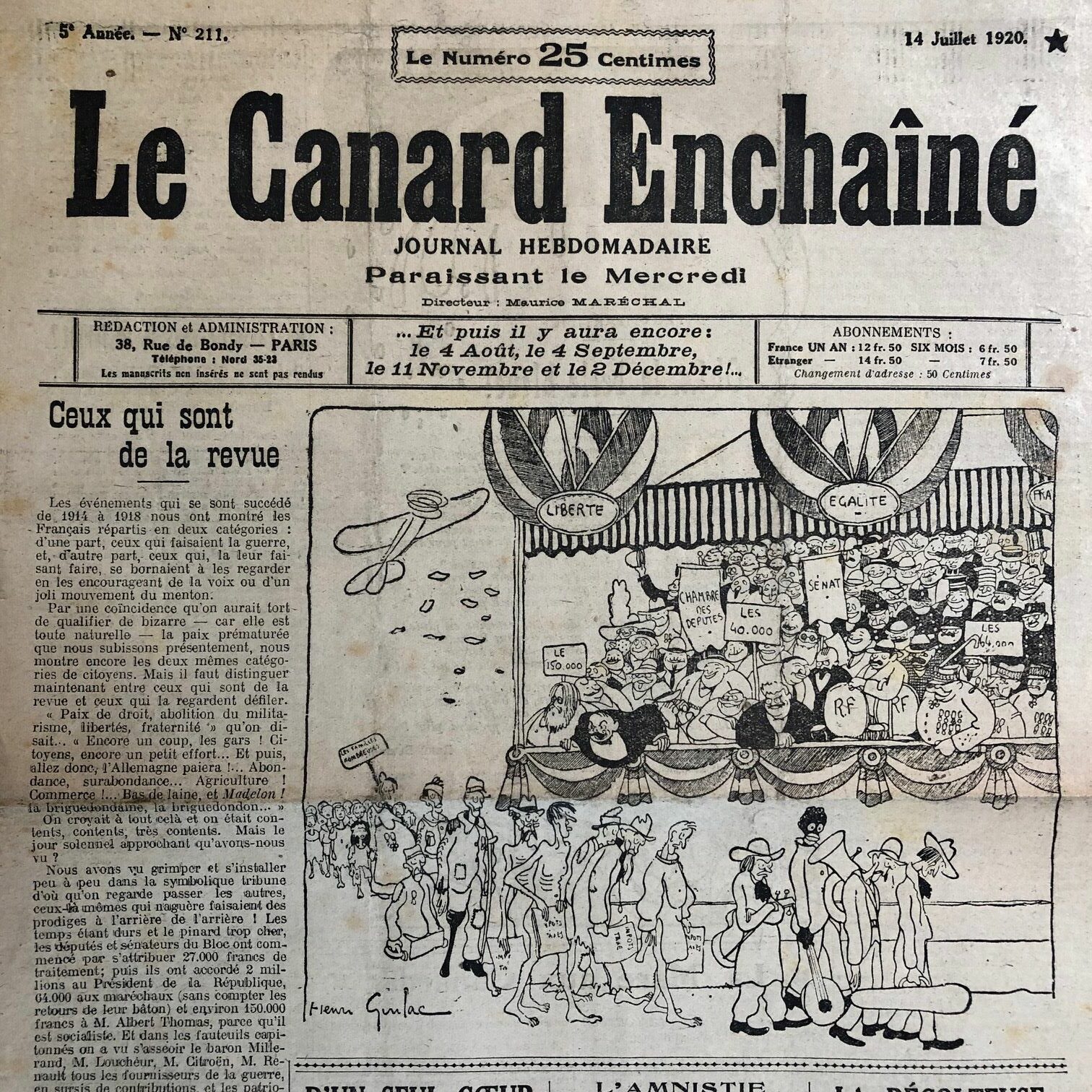 Couac ! | Acheter un Canard | Vente d'Anciens Journaux du Canard Enchaîné. Des Journaux Satiriques de Collection, Historiques & Authentiques de 1916 à 2004 ! | 211 rotated