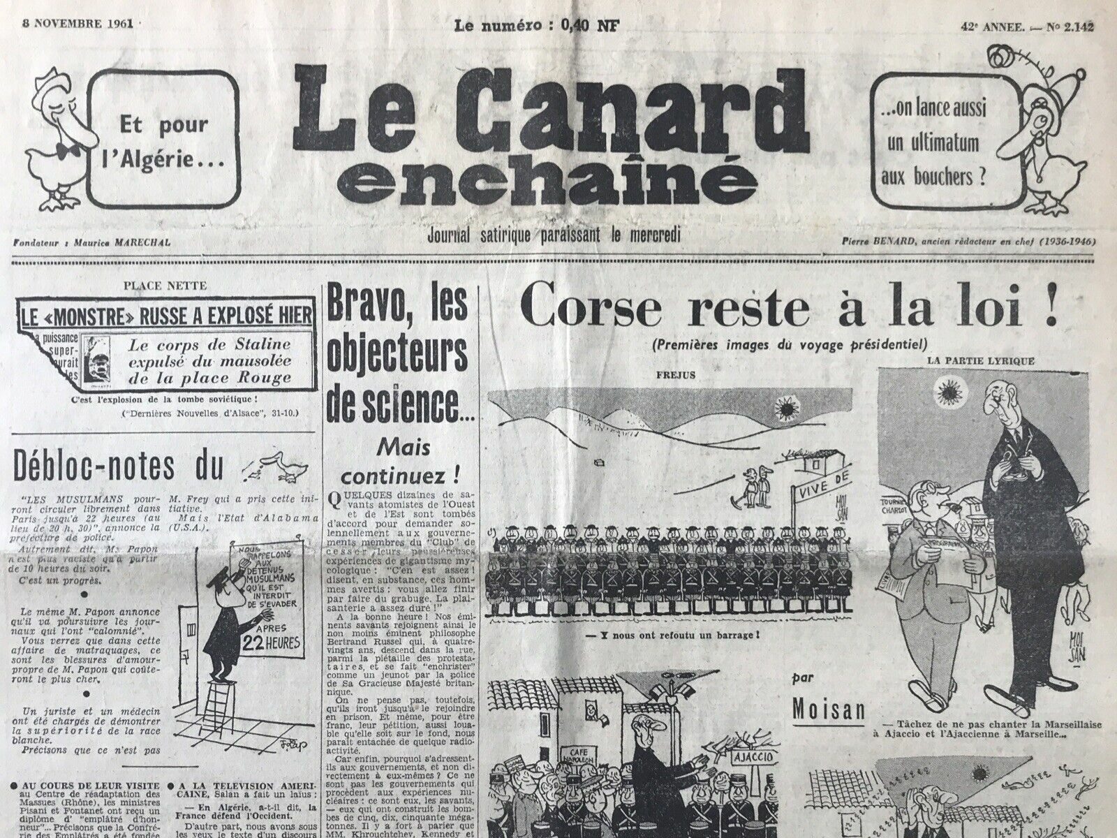 Couac ! | Acheter un Canard | Vente d'Anciens Journaux du Canard Enchaîné. Des Journaux Satiriques de Collection, Historiques & Authentiques de 1916 à 2004 ! | 2142 e1708205385288