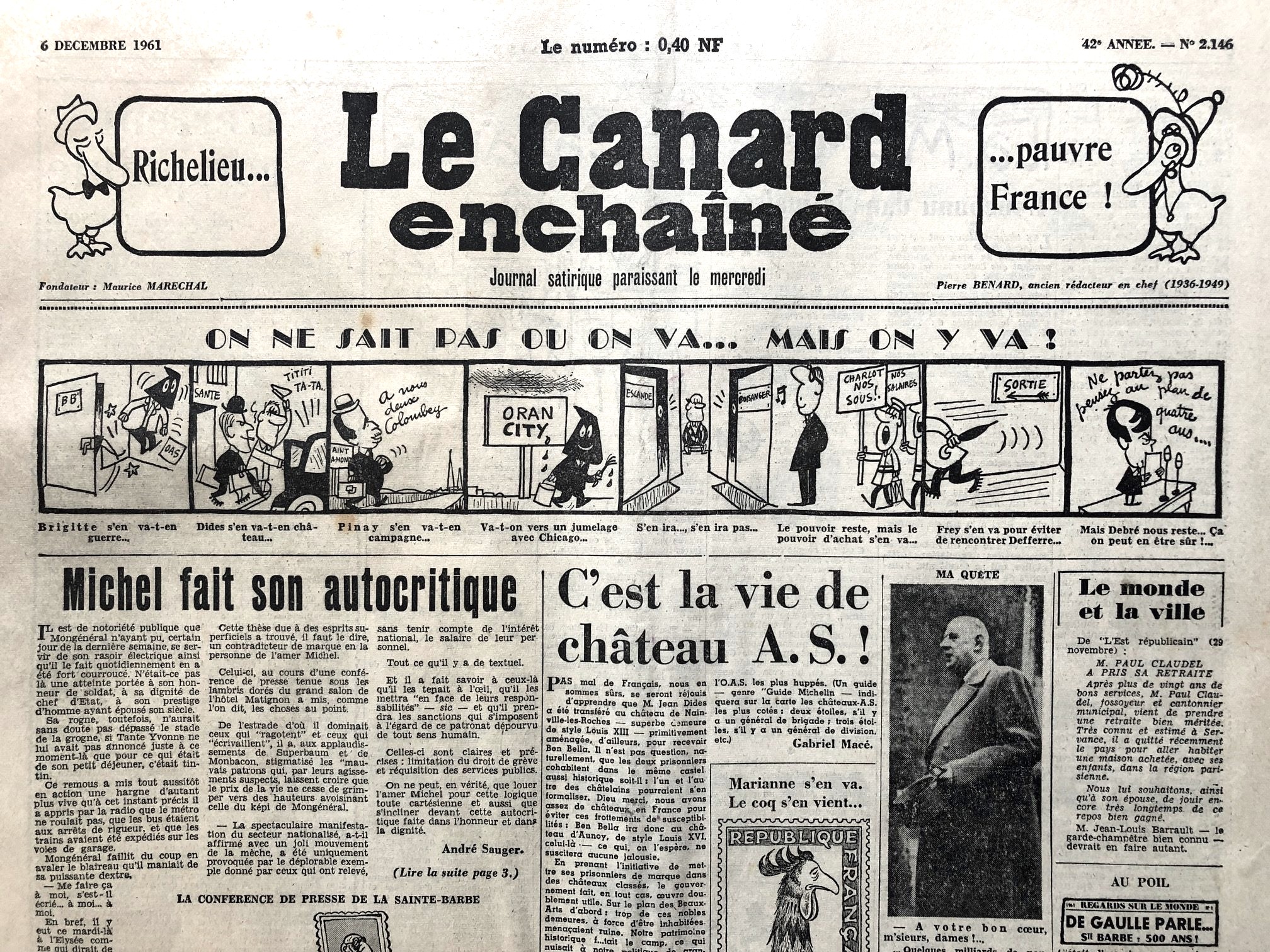 Couac ! | Acheter un Canard | Vente d'Anciens Journaux du Canard Enchaîné. Des Journaux Satiriques de Collection, Historiques & Authentiques de 1916 à 2004 ! | 2146 2