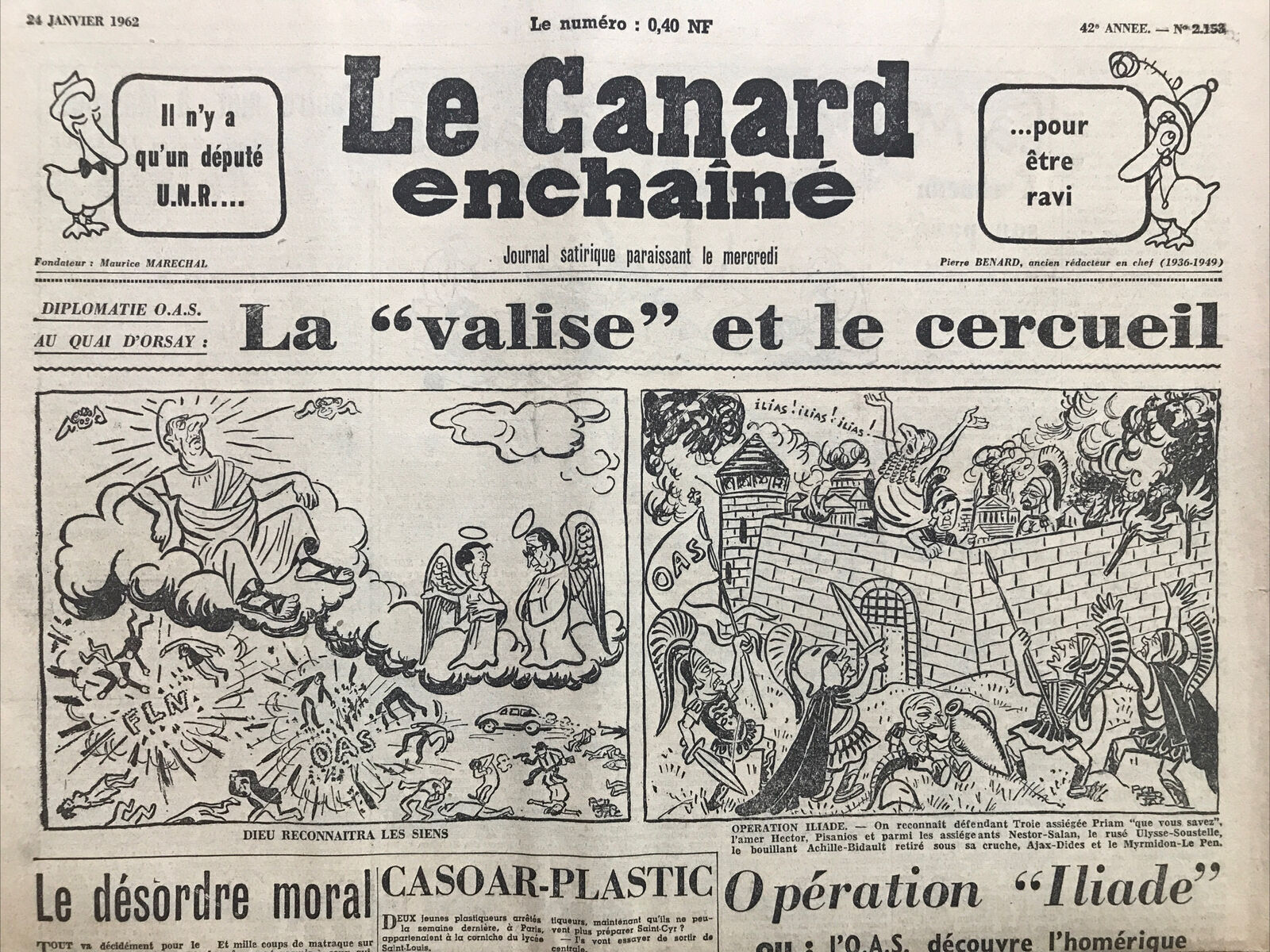 Couac ! | Acheter un Canard | Vente d'Anciens Journaux du Canard Enchaîné. Des Journaux Satiriques de Collection, Historiques & Authentiques de 1916 à 2004 ! | 2153