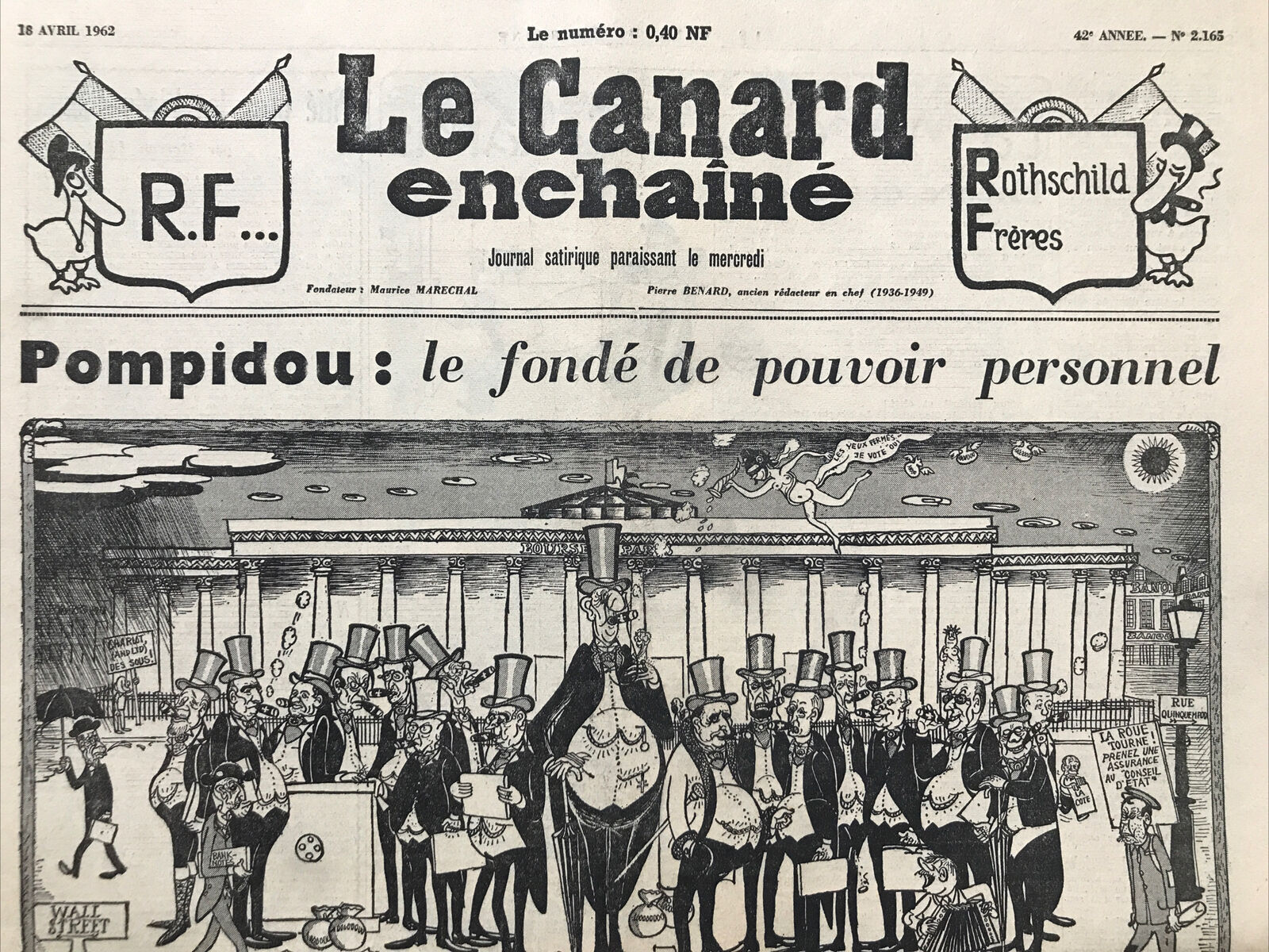 Couac ! | Acheter un Canard | Vente d'Anciens Journaux du Canard Enchaîné. Des Journaux Satiriques de Collection, Historiques & Authentiques de 1916 à 2004 ! | 2165