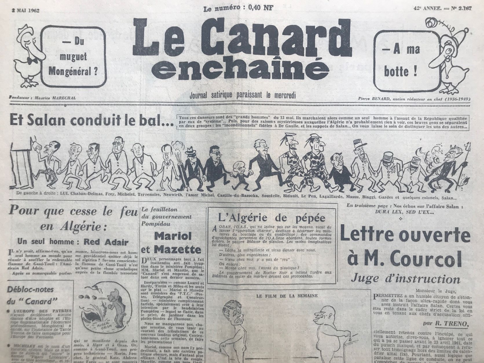 Couac ! | Acheter un Canard | Vente d'Anciens Journaux du Canard Enchaîné. Des Journaux Satiriques de Collection, Historiques & Authentiques de 1916 à 2004 ! | 2167 1