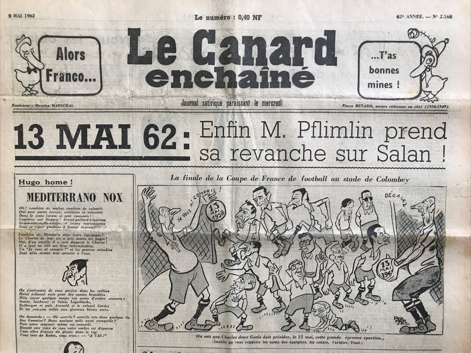 Couac ! | Acheter un Canard | Vente d'Anciens Journaux du Canard Enchaîné. Des Journaux Satiriques de Collection, Historiques & Authentiques de 1916 à 2004 ! | 2168