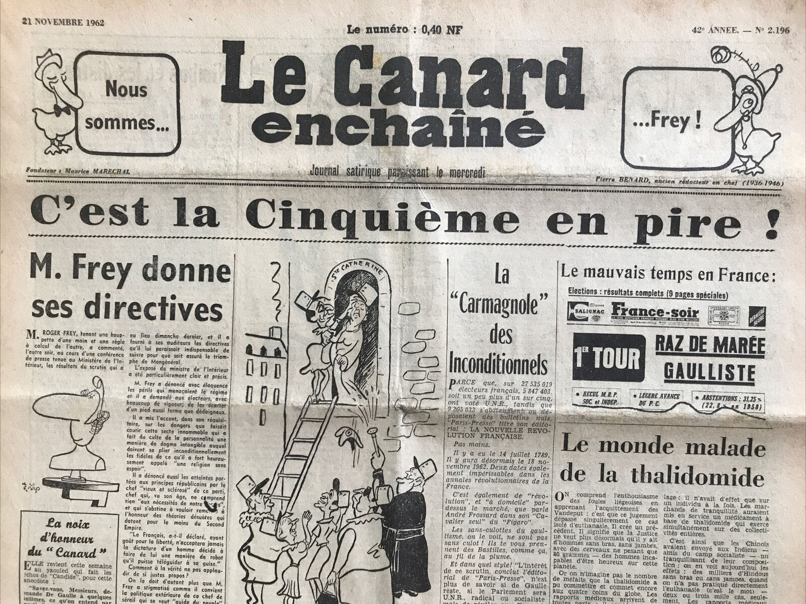 Couac ! | Acheter un Canard | Vente d'Anciens Journaux du Canard Enchaîné. Des Journaux Satiriques de Collection, Historiques & Authentiques de 1916 à 2004 ! | 2196